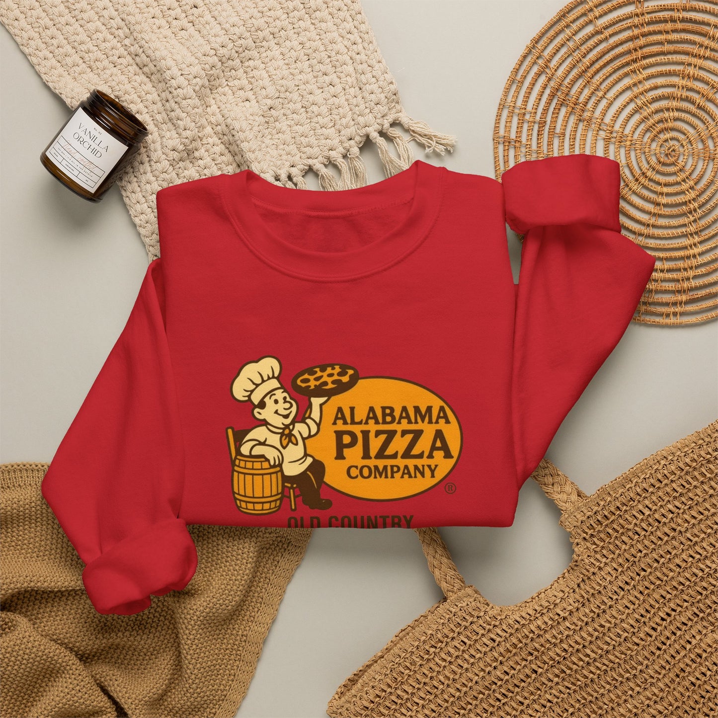 Alabama Pizza Company Crewneck Sweatshirt – Old Country Pizza Shop Vintage Logo