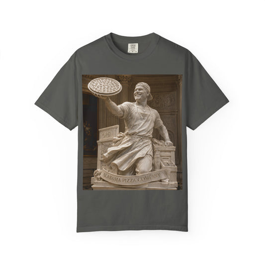 Pizza Statue Photo T-Shirt — Vintage Roman Sculpture Graphic Tee
