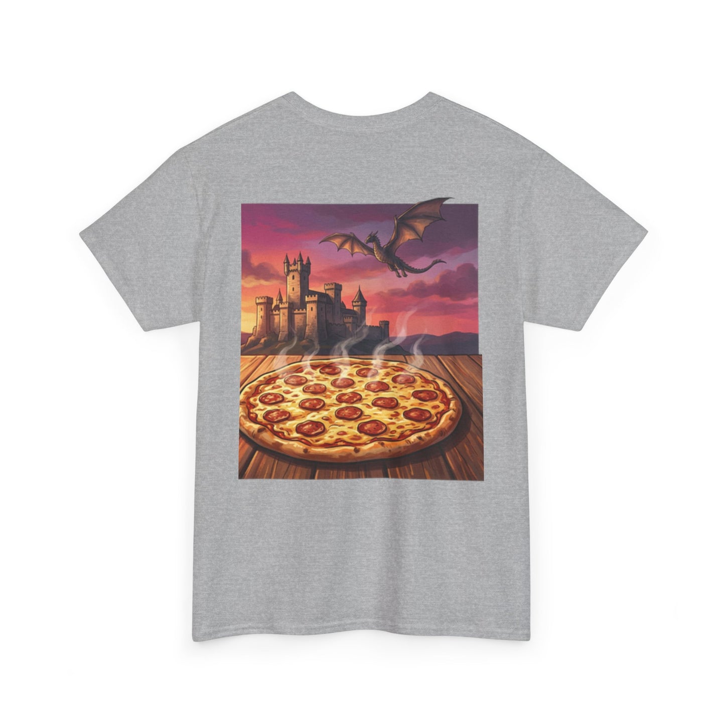 Fantasy Pizza Tee — Dragon Castle Pizza Graphic Shirt