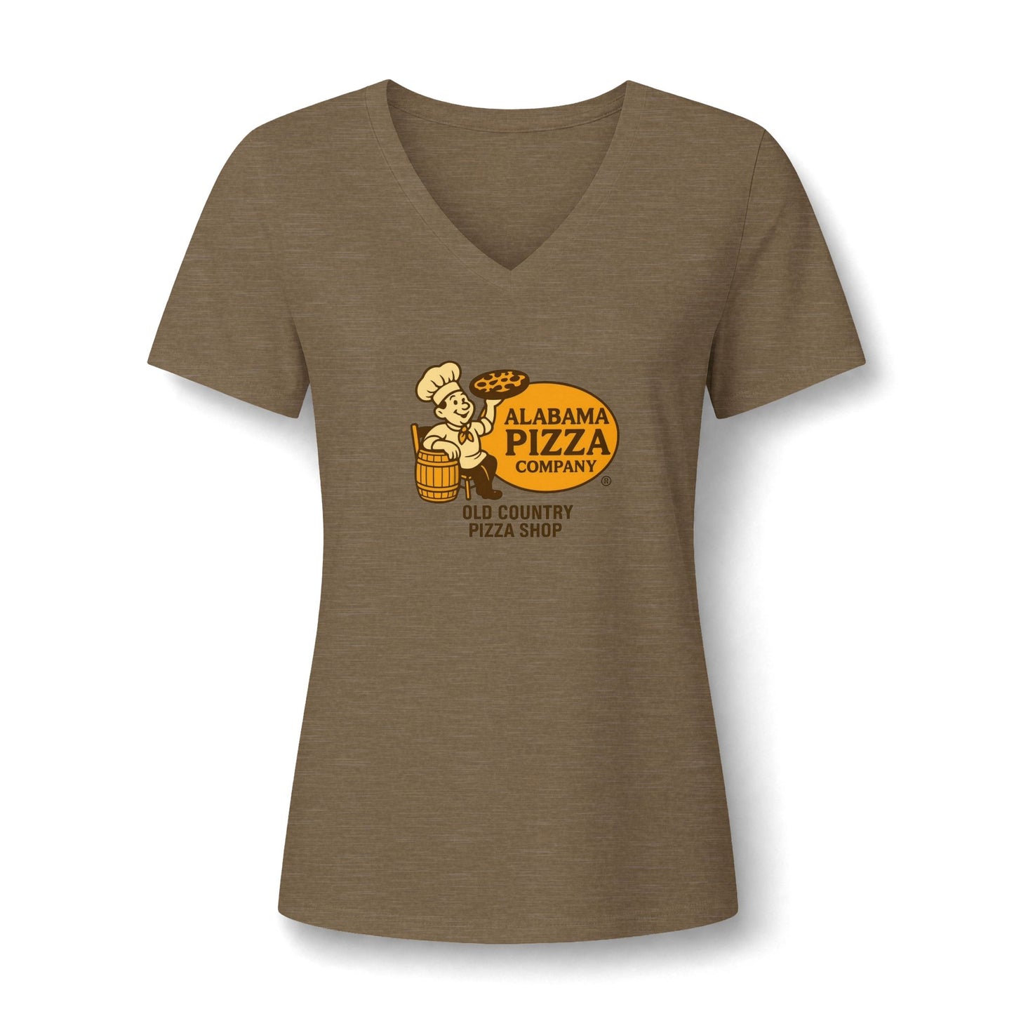 Alabama Pizza Company Vintage Logo V-Neck Tee — Old Country Pizza Shop