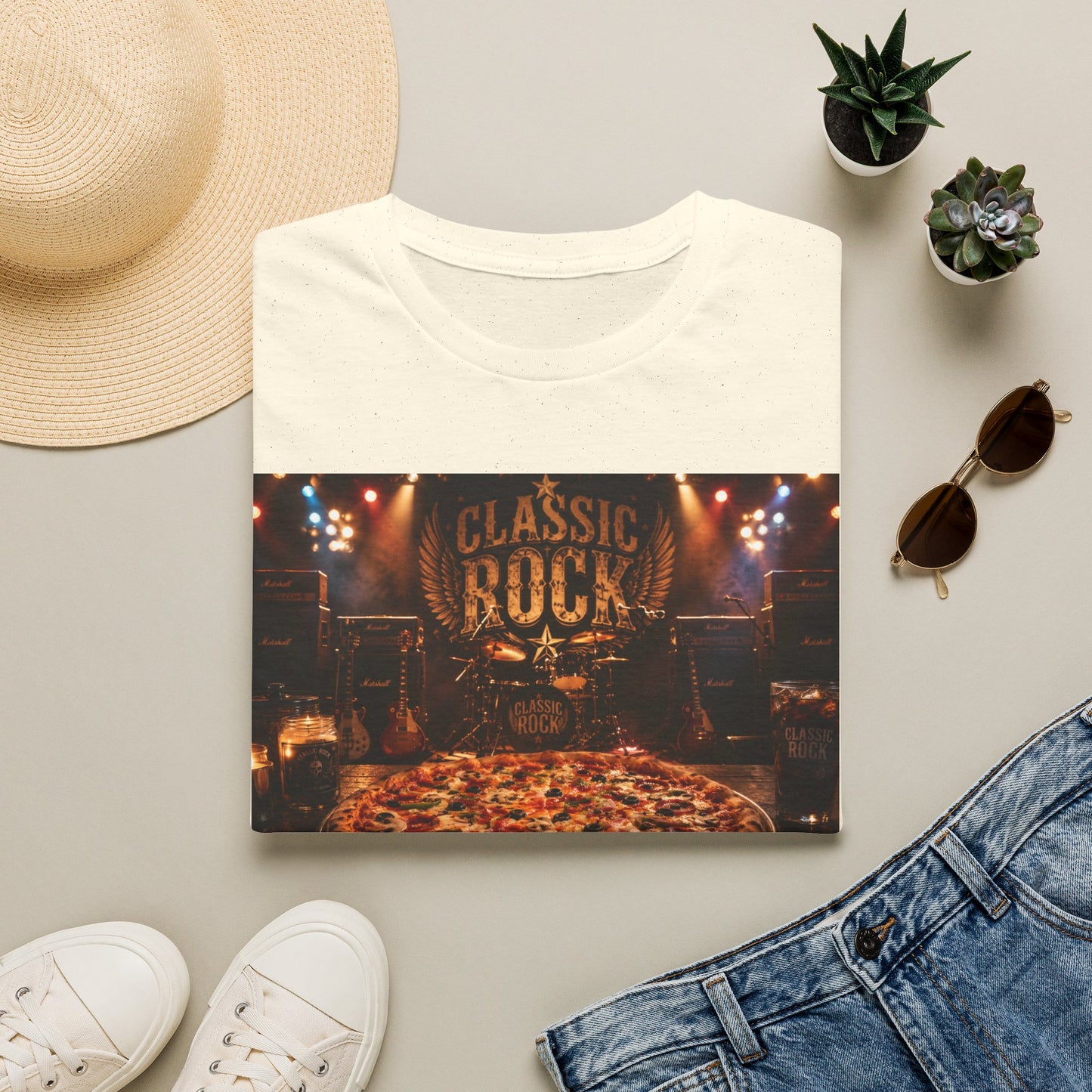 Classic Rock Pizza T-Shirt