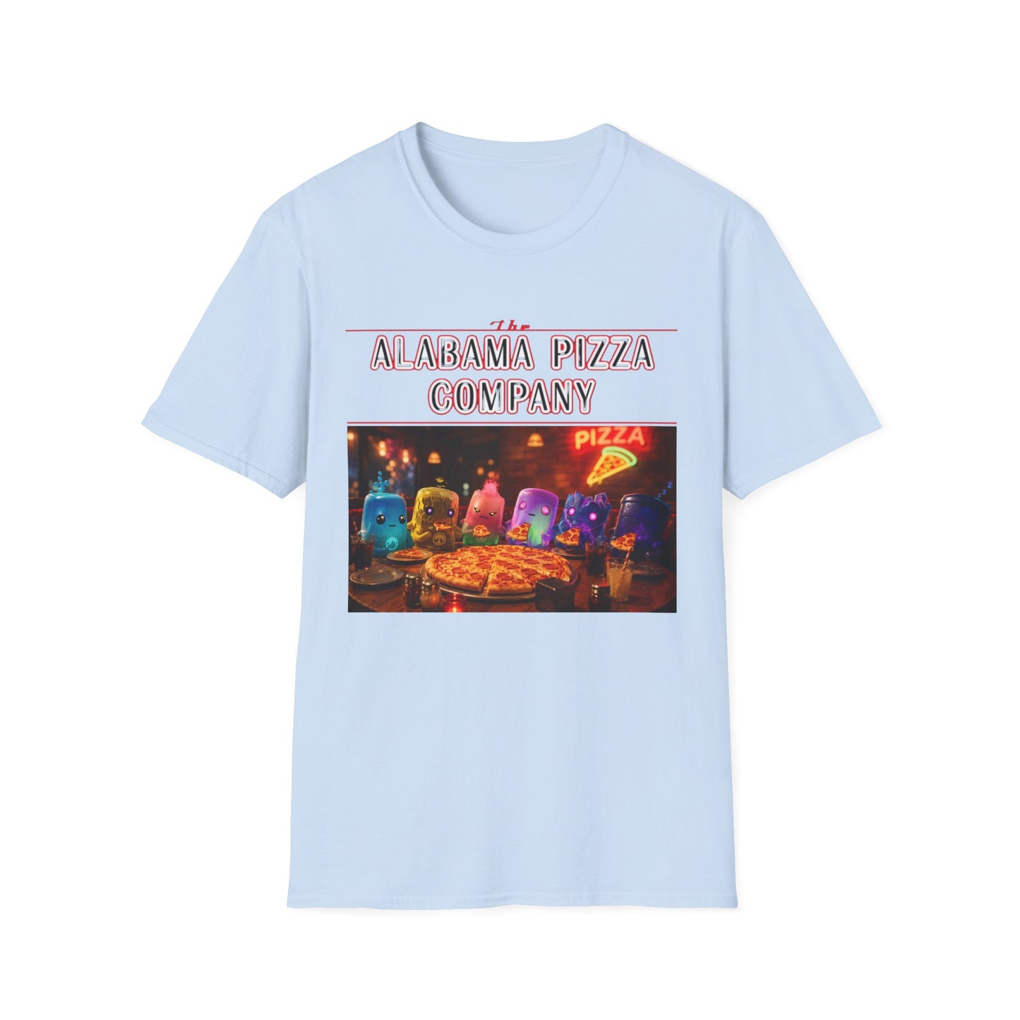 T-Shirt — "The Alabama Pizza Company" Neon Pizzeria Graphic Tee