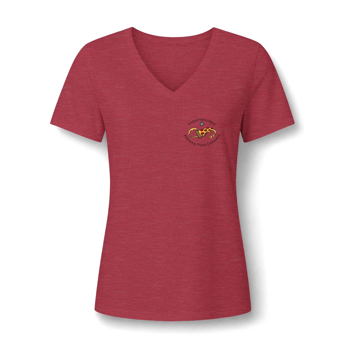 Best Pizza in Alabama T-Shirt — Women's V‑Neck Pizza Lover Tee