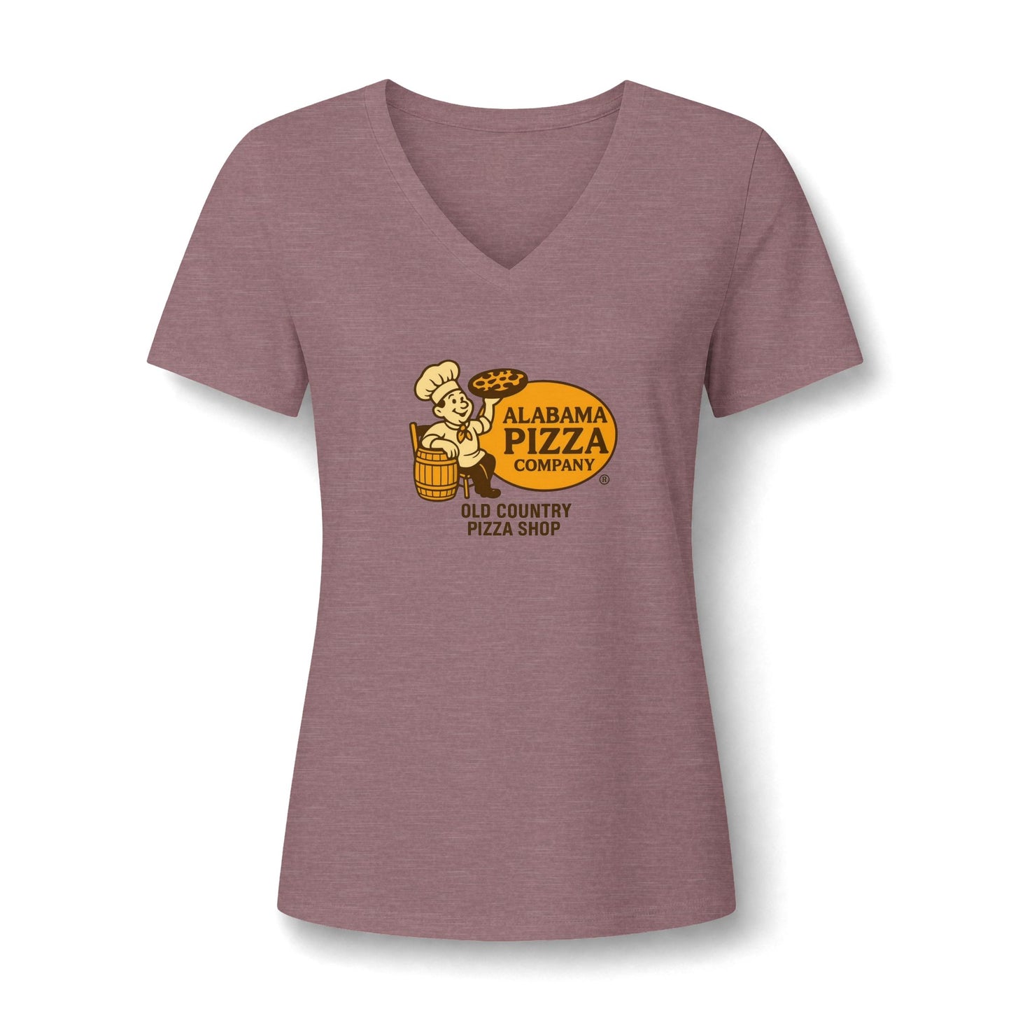 Alabama Pizza Company Vintage Logo V-Neck Tee — Old Country Pizza Shop