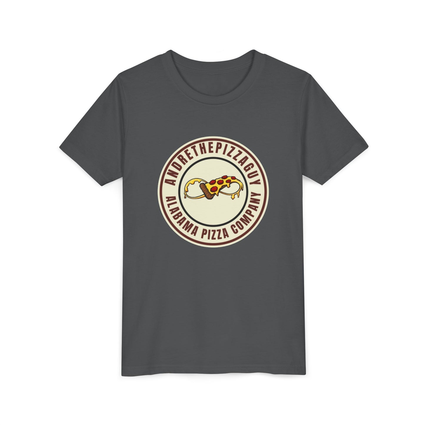 Youth T-Shirt — "AndreThePizzaGuy" Alabama Pizza Company Logo Tee