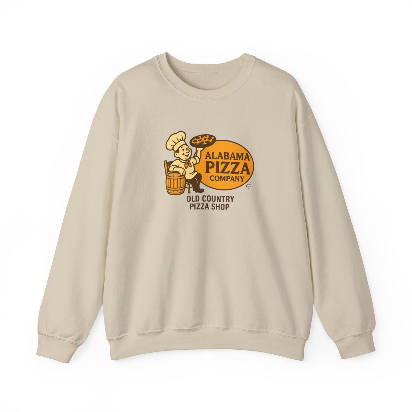 Alabama Pizza Company Crewneck Sweatshirt – Old Country Pizza Shop Vintage Logo