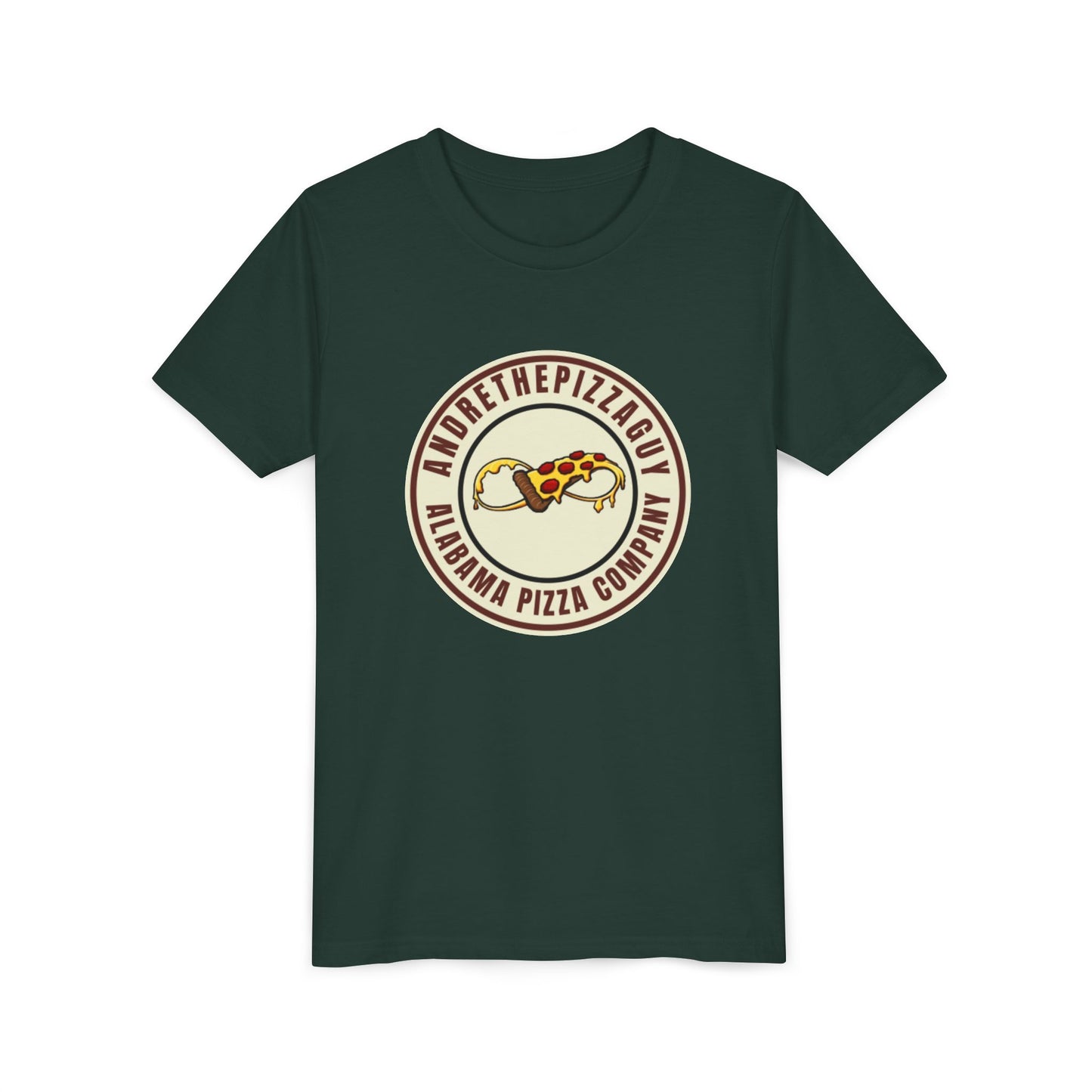 Youth T-Shirt — "AndreThePizzaGuy" Alabama Pizza Company Logo Tee