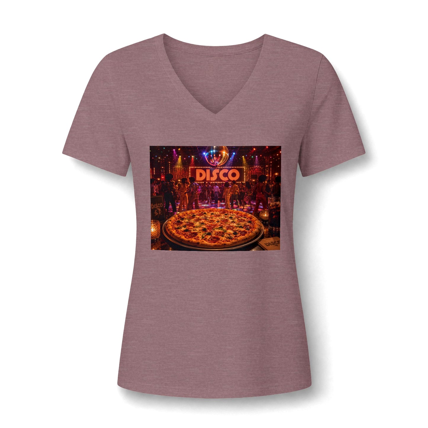 Disco Pizza V-Neck Tee