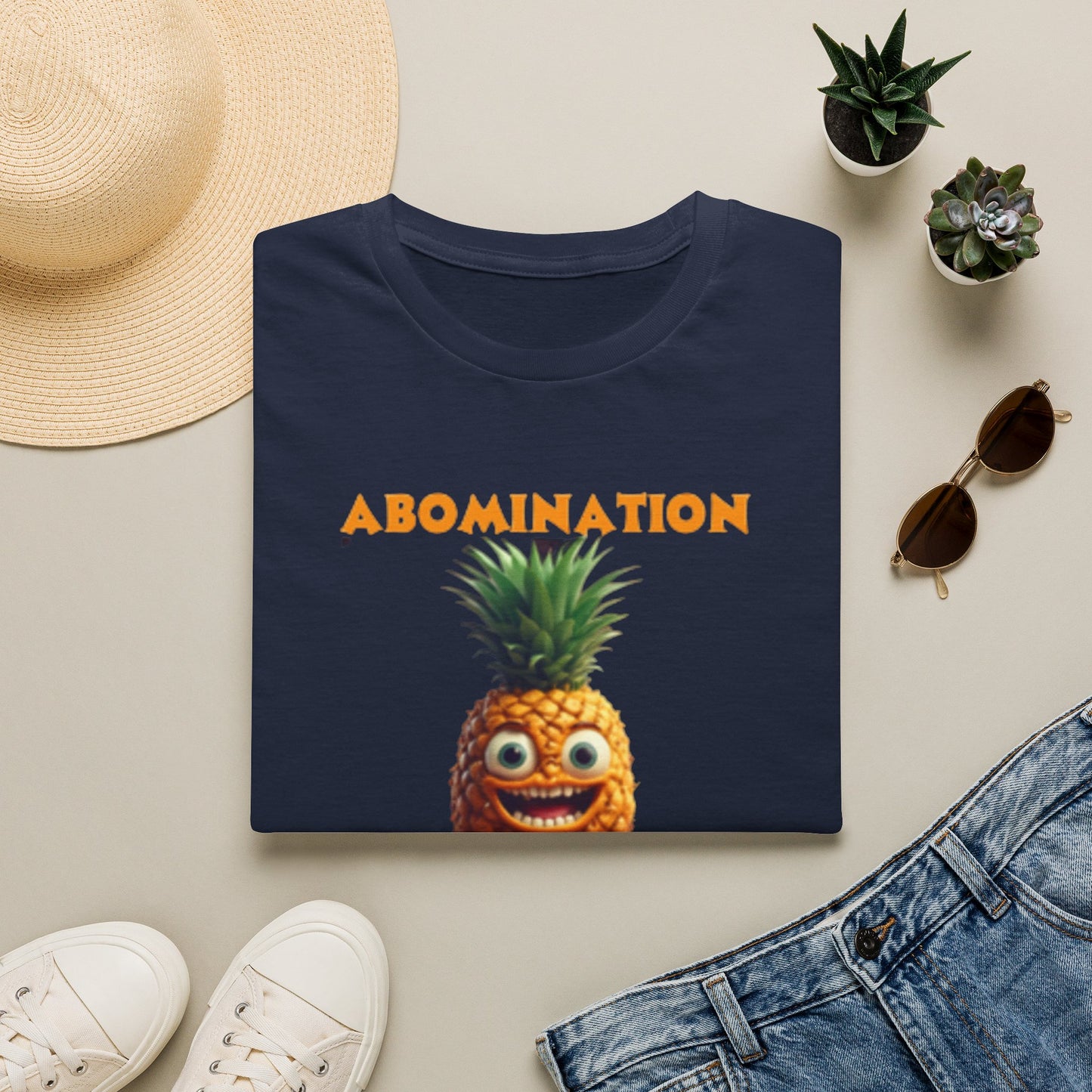 Abomination Pineapple Graphic T-Shirt — Funny Novelty Fruit Tee