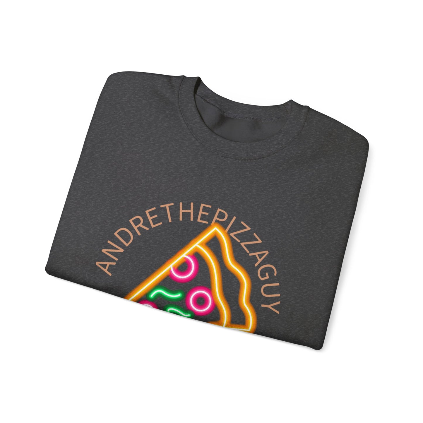 Pizza Slice Crewneck Sweatshirt — "andrethepizzaguy" TikTok Graphic