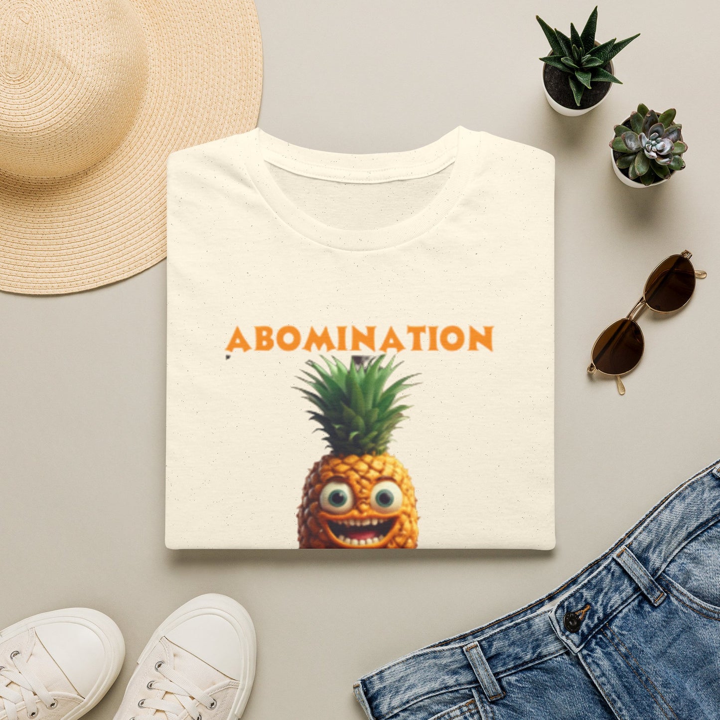 Abomination Pineapple Graphic T-Shirt — Funny Novelty Fruit Tee