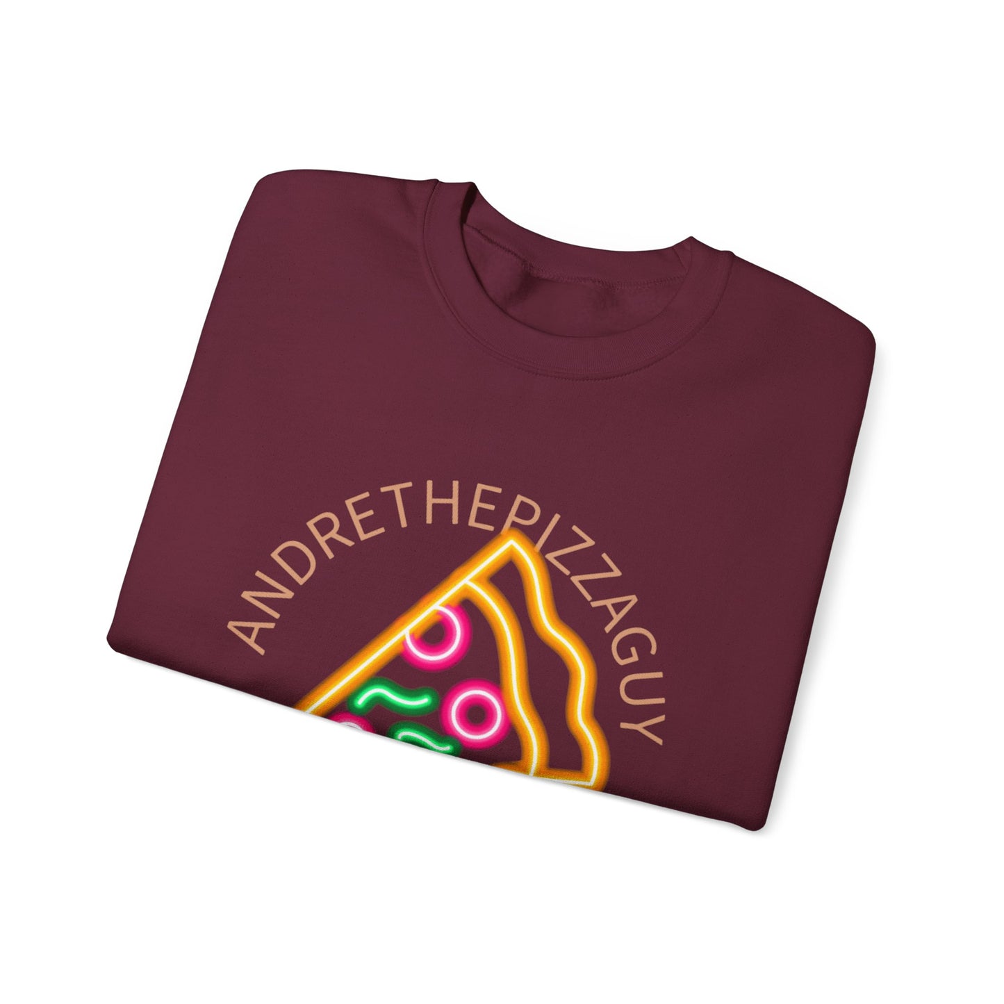 Pizza Slice Crewneck Sweatshirt — "andrethepizzaguy" TikTok Graphic
