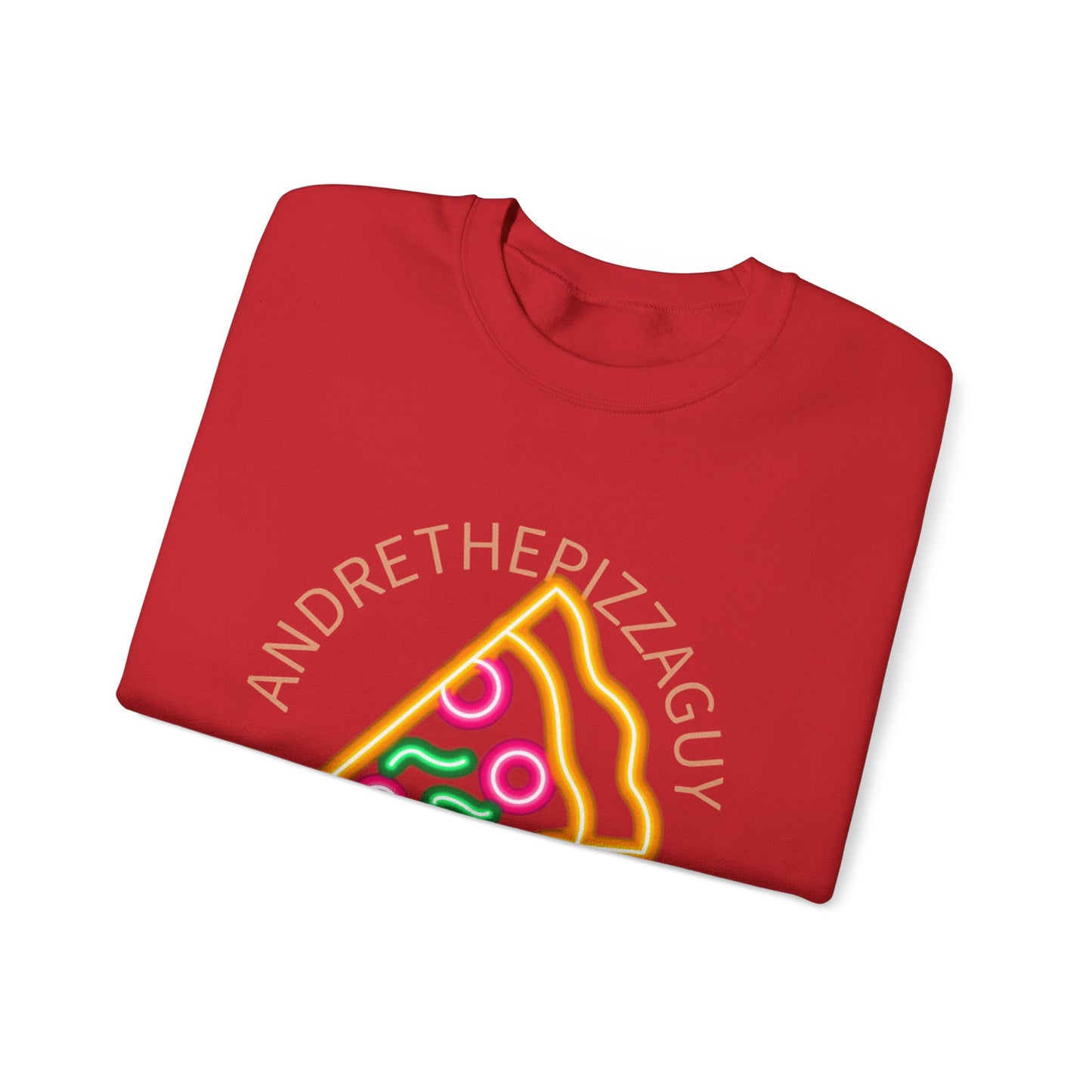 Pizza Slice Crewneck Sweatshirt — "andrethepizzaguy" TikTok Graphic