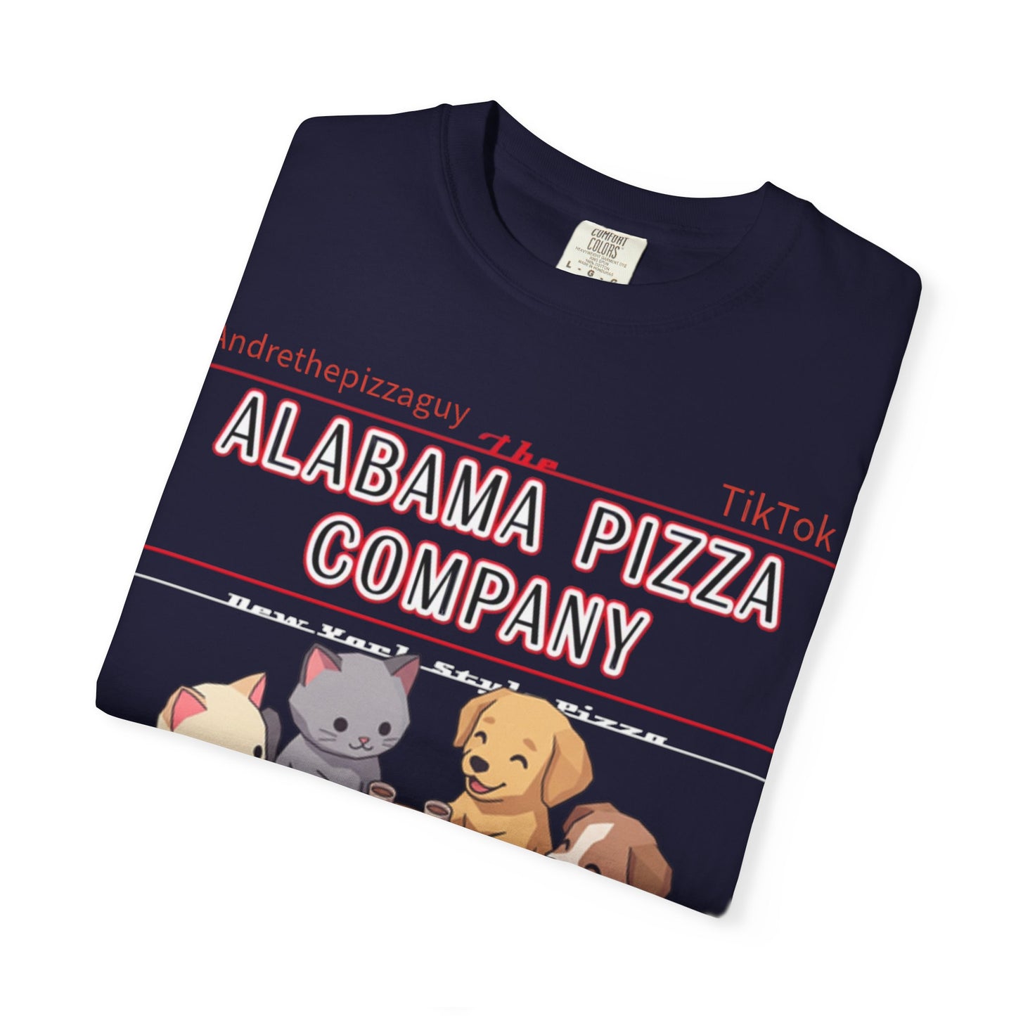 Alabama Pizza Company T-Shirt — Cute Dogs Sharing Pizza Graphic Tee