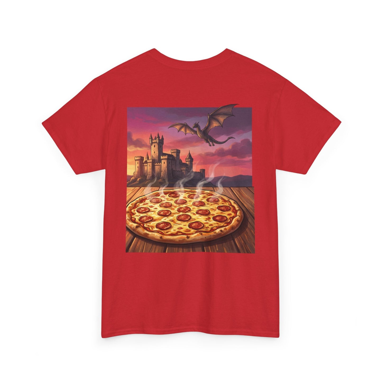Fantasy Pizza Tee — Dragon Castle Pizza Graphic Shirt