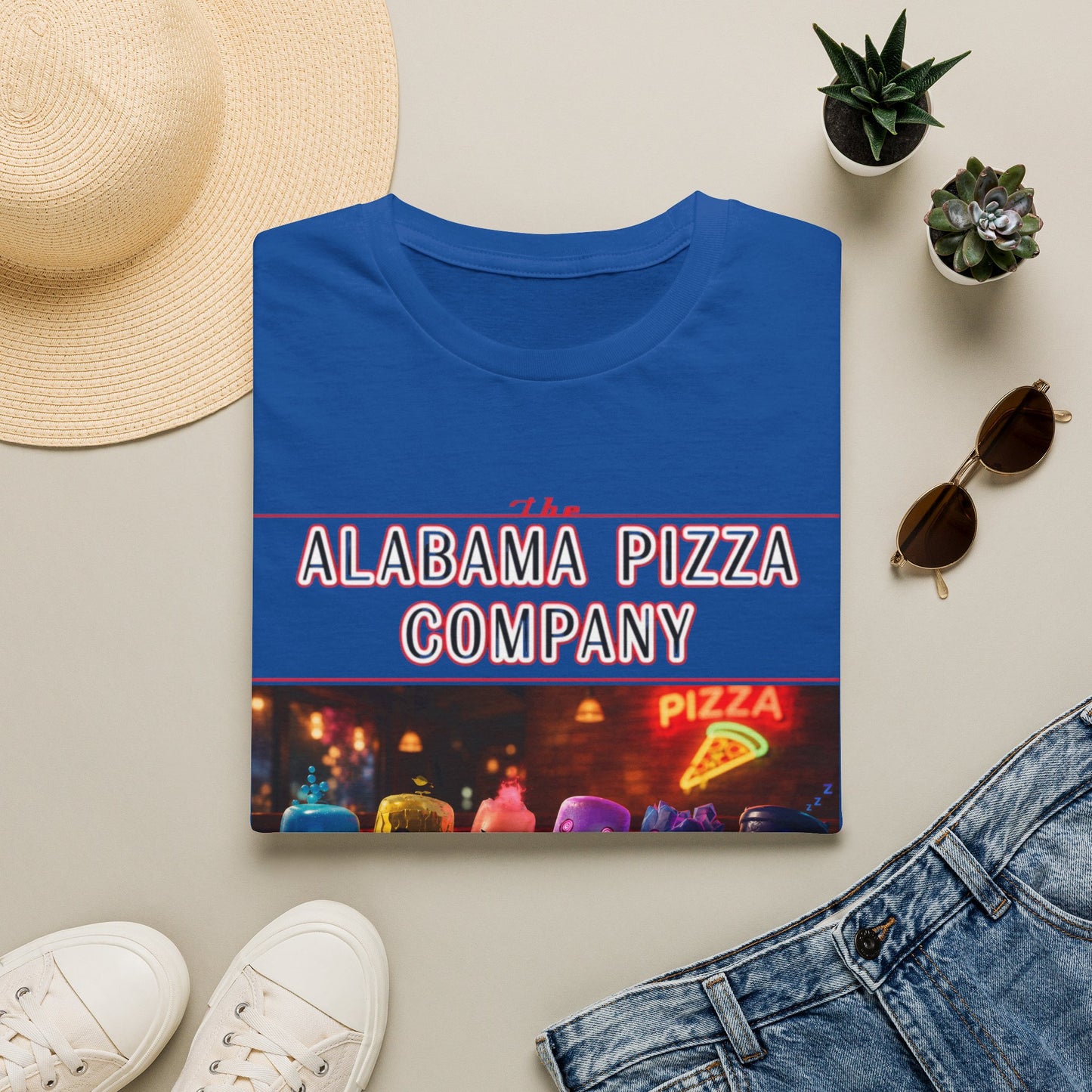 T-Shirt — "The Alabama Pizza Company" Neon Pizzeria Graphic Tee