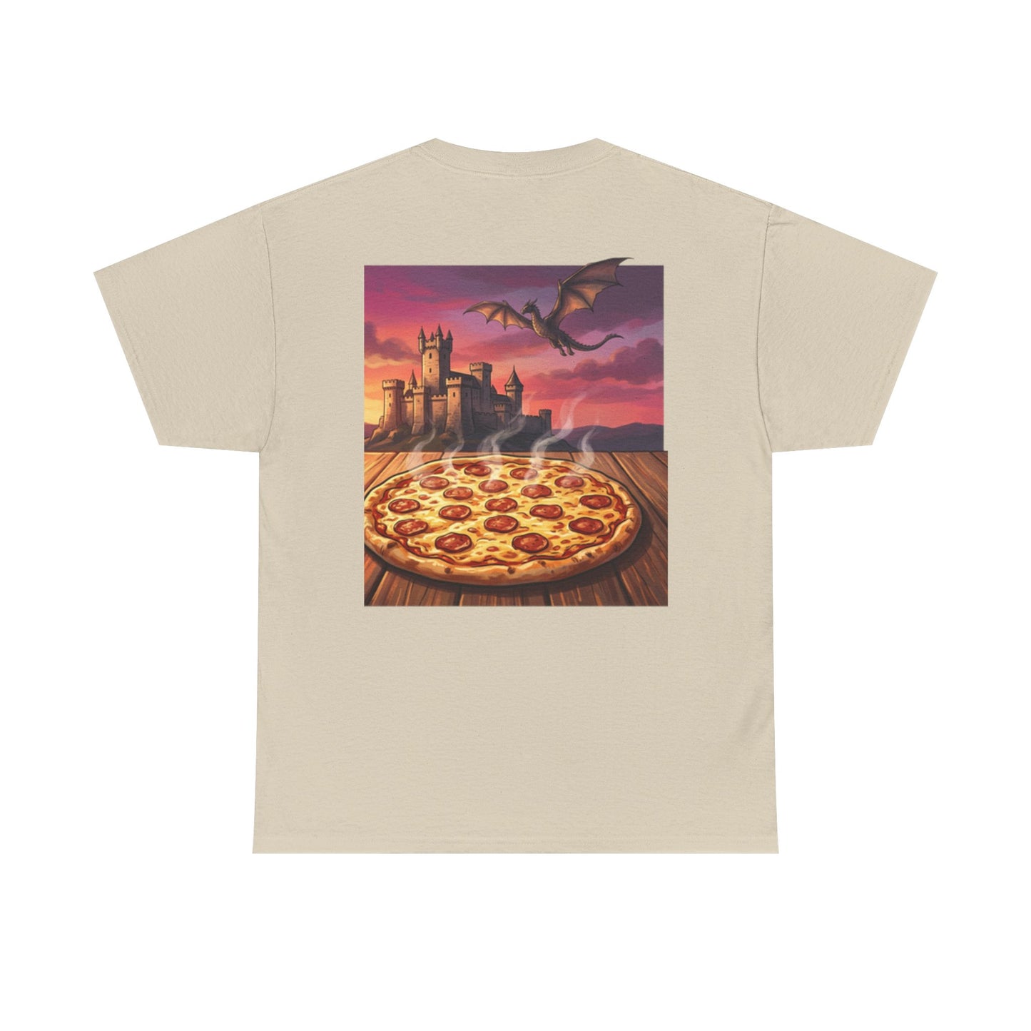 Fantasy Pizza Tee — Dragon Castle Pizza Graphic Shirt