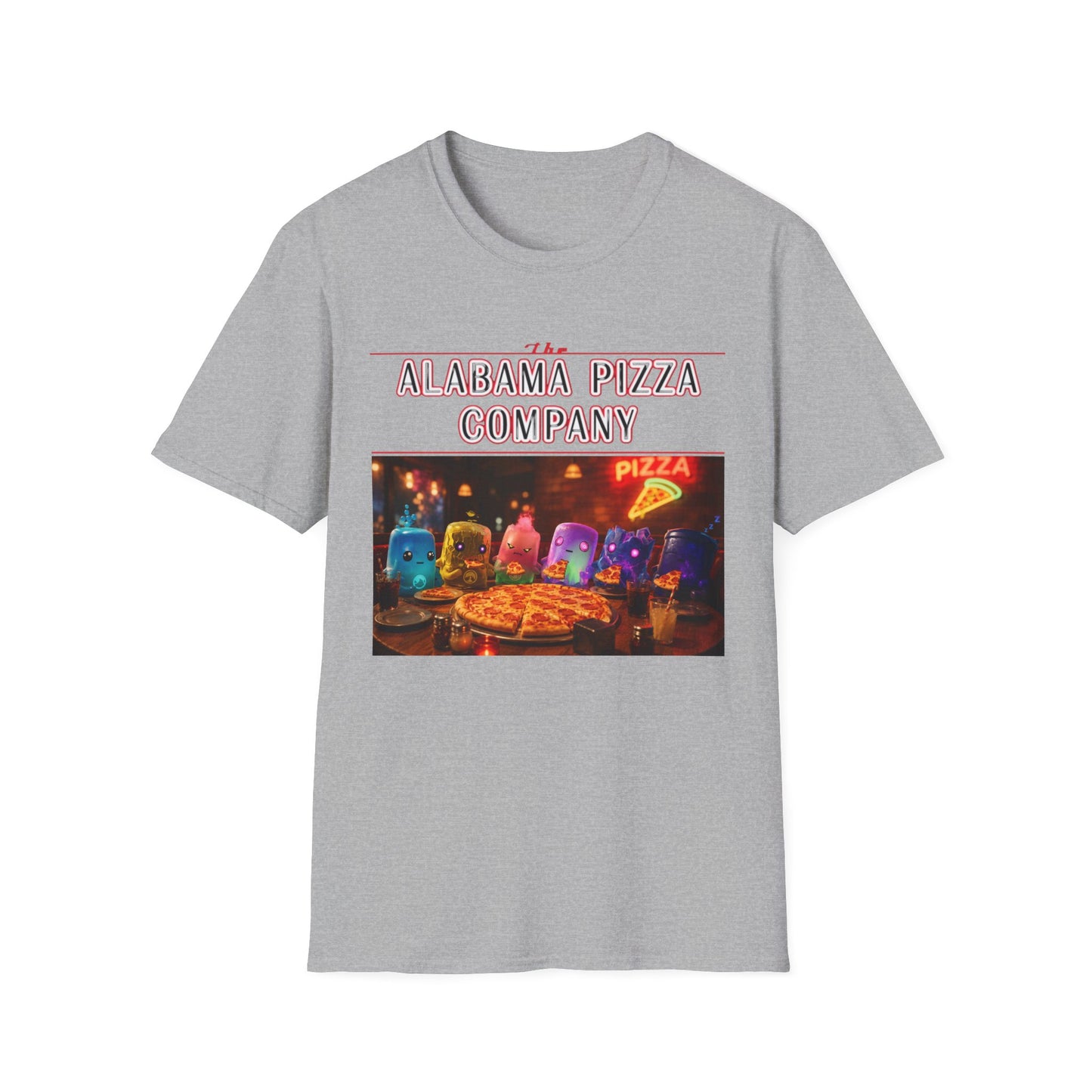 T-Shirt — "The Alabama Pizza Company" Neon Pizzeria Graphic Tee