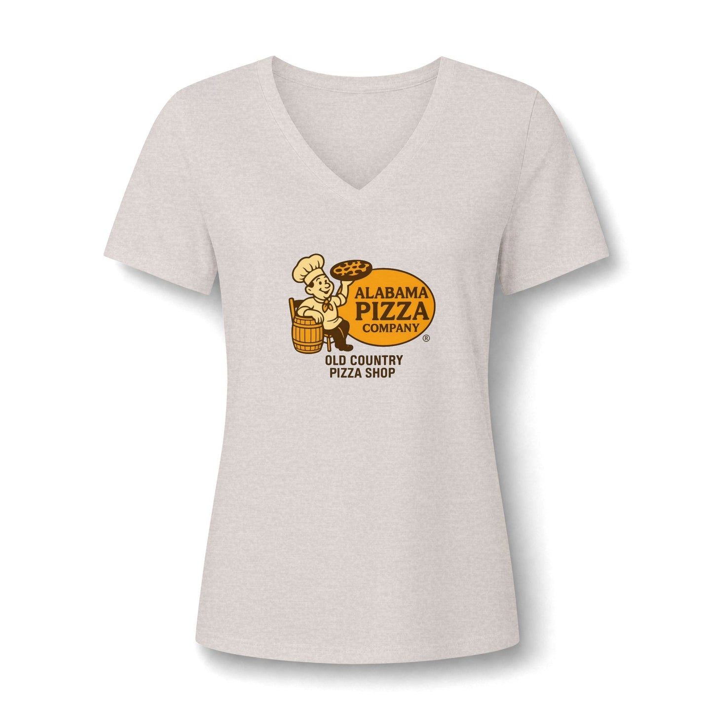 Alabama Pizza Company Vintage Logo V-Neck Tee — Old Country Pizza Shop