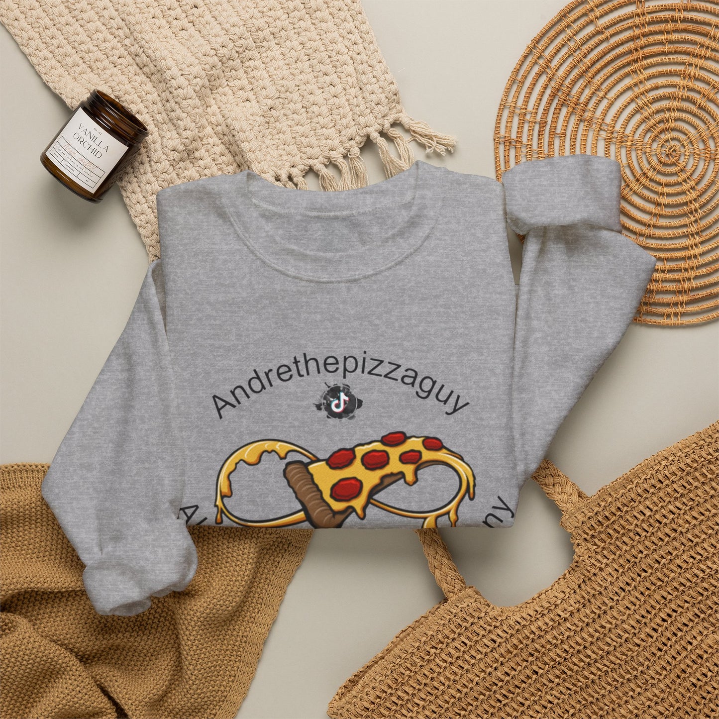 Pizza Logo Crewneck Sweatshirt — "Andrethepizzaguy" Alabama Pizza Company