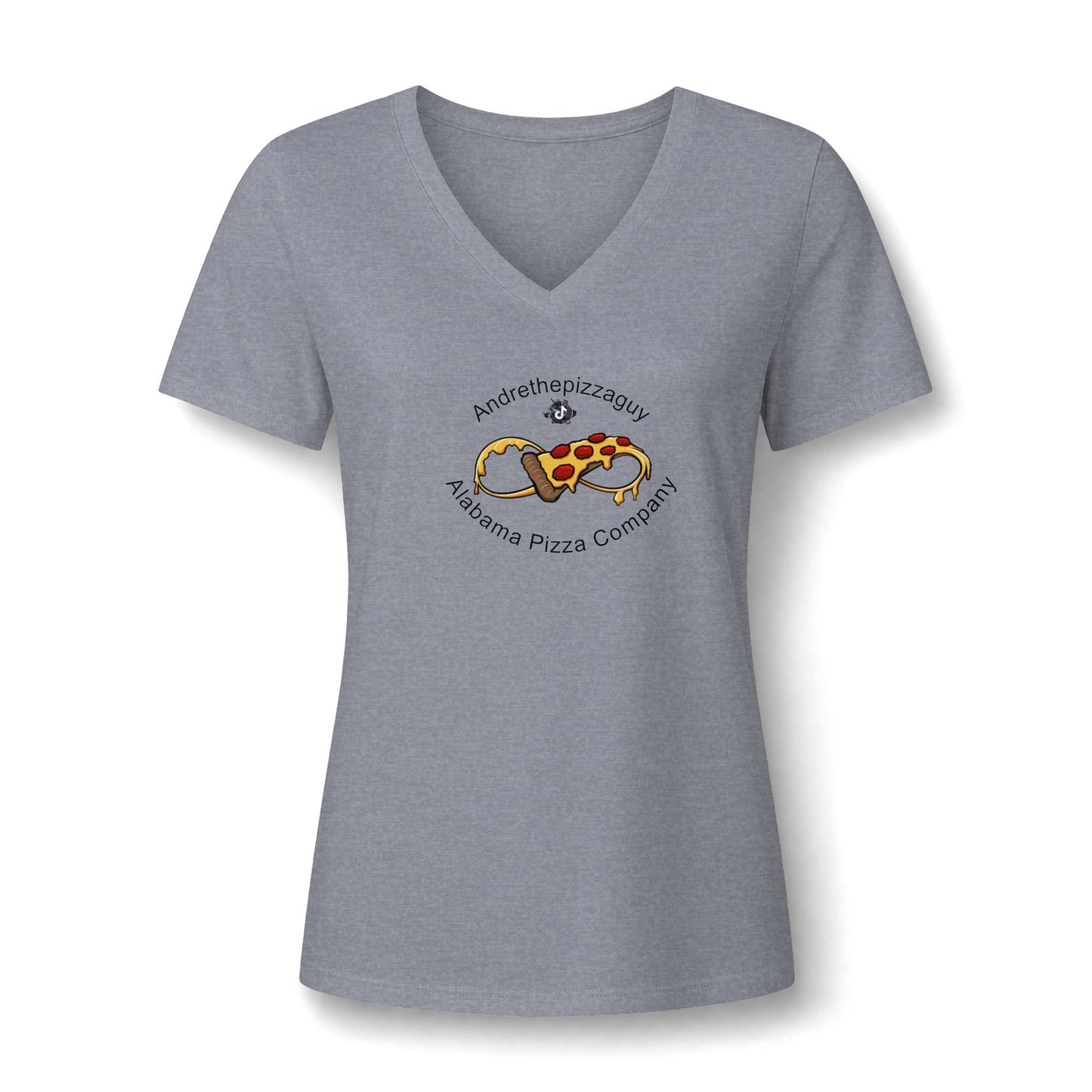 Women's V-Neck Pizza Lover Tee - 'Adventures in Delivery' Graphic
