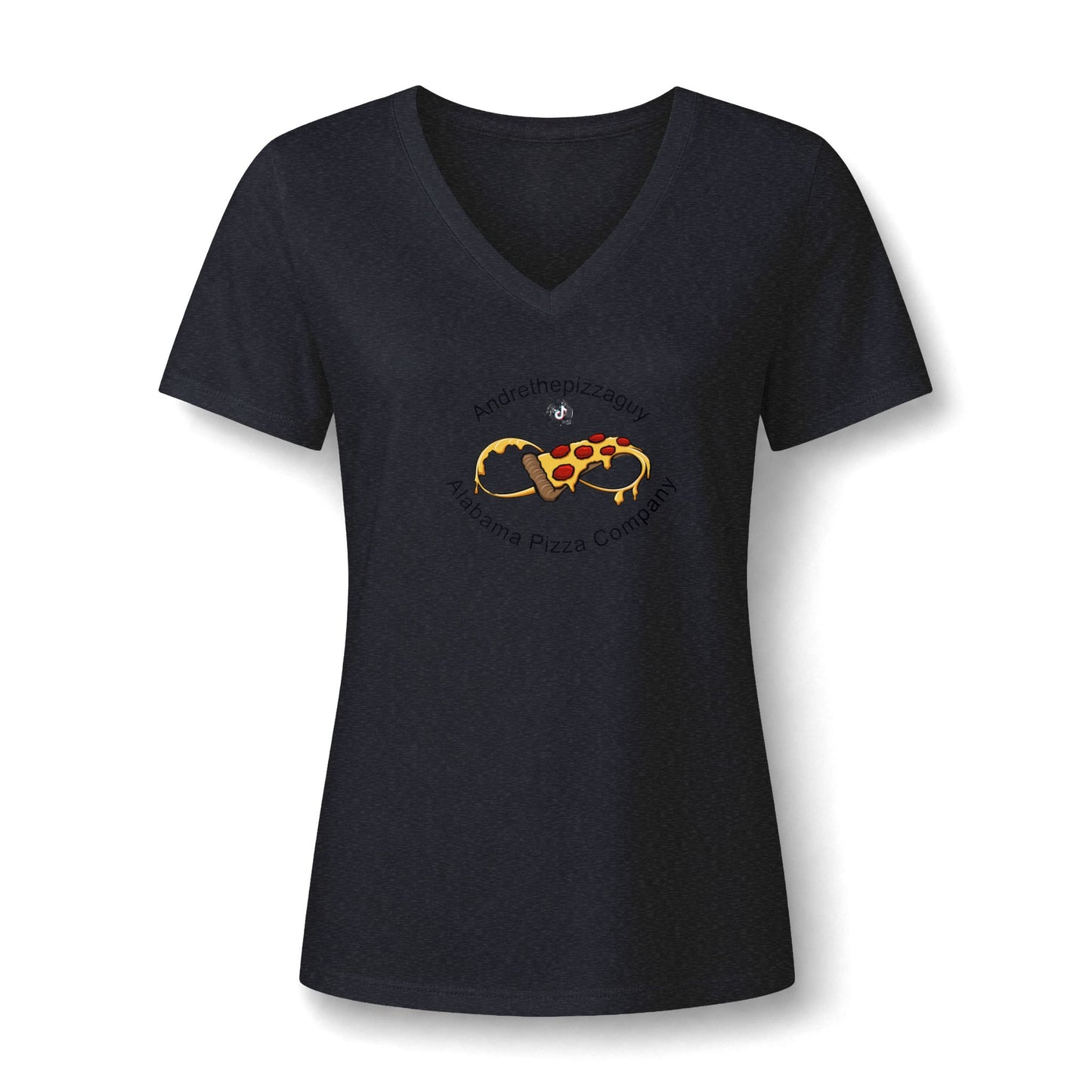 Women's V-Neck Pizza Lover Tee - 'Adventures in Delivery' Graphic