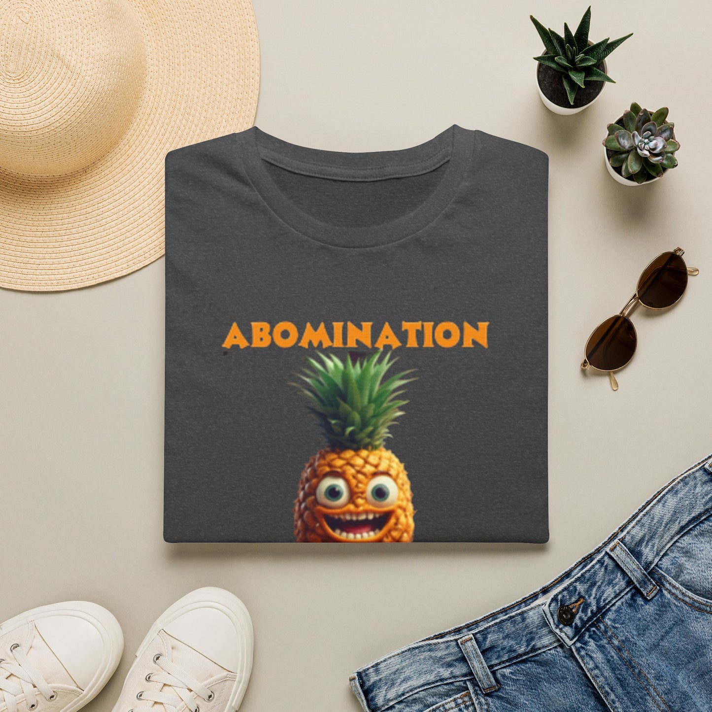 Abomination Pineapple Graphic T-Shirt — Funny Novelty Fruit Tee