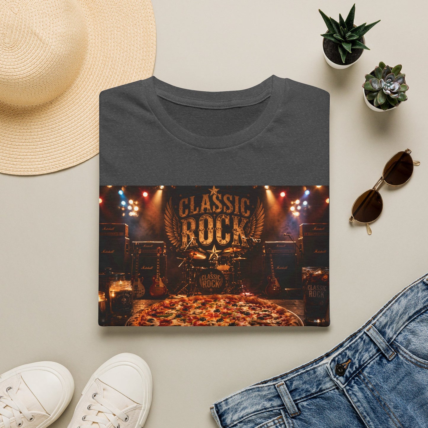 Classic Rock Pizza T-Shirt