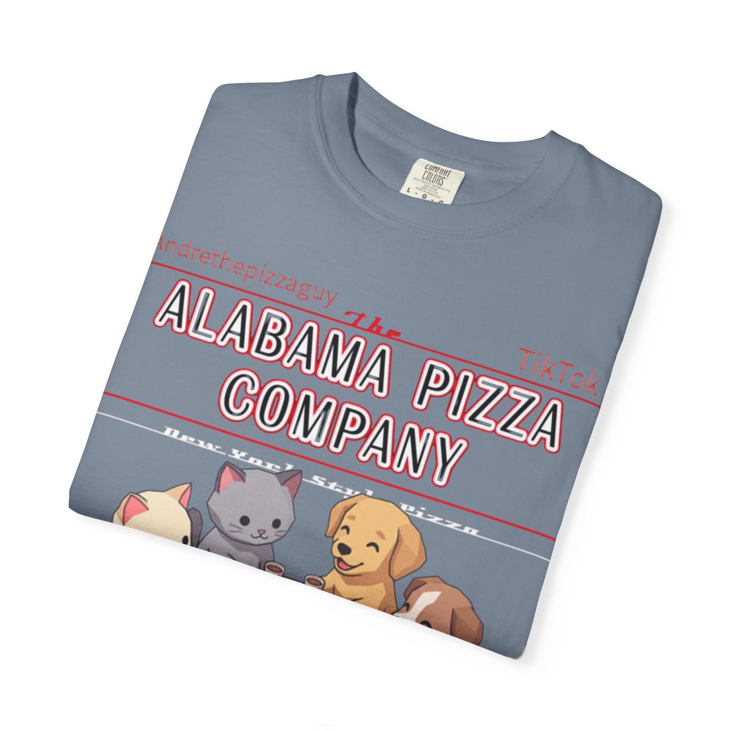 Alabama Pizza Company T-Shirt — Cute Dogs Sharing Pizza Graphic Tee