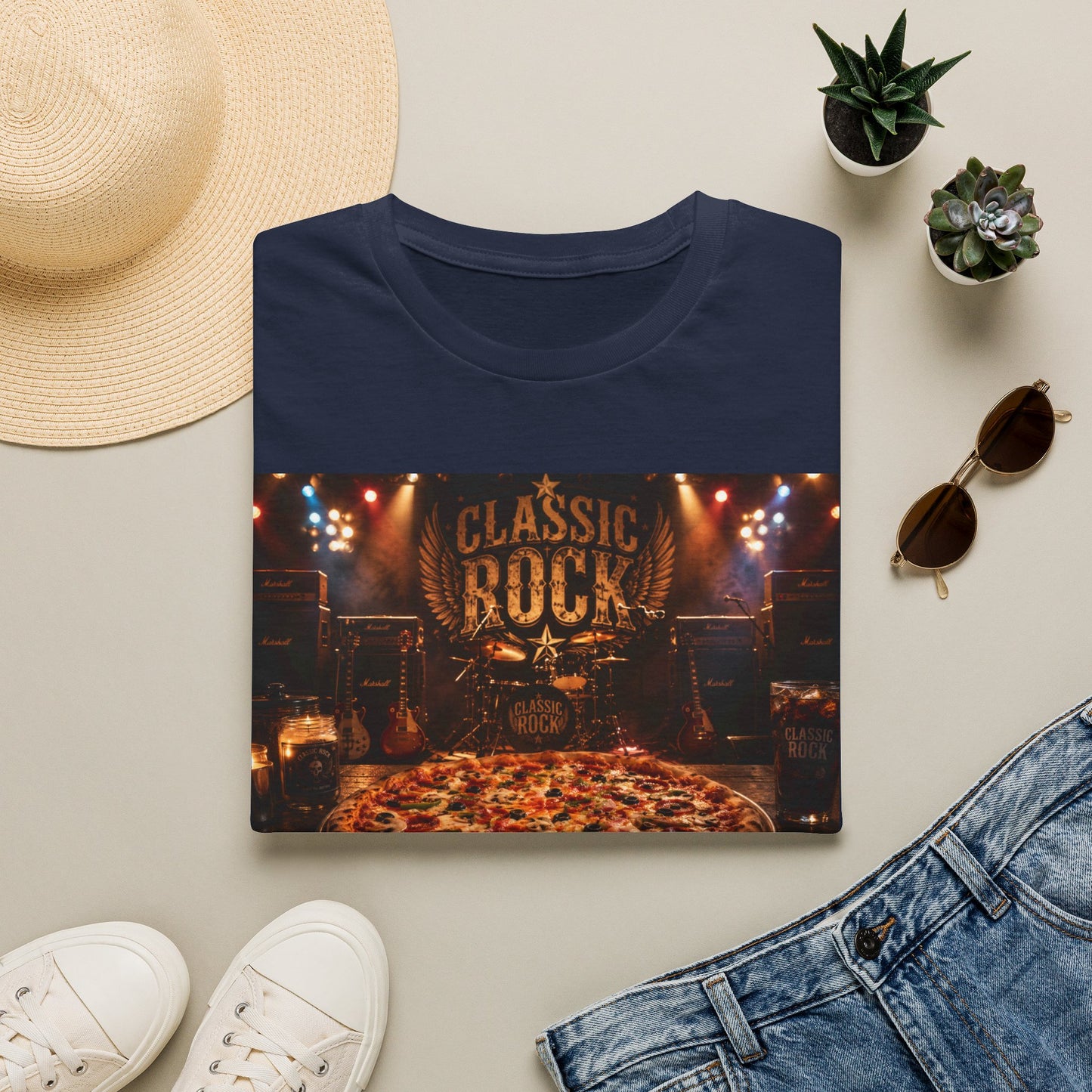 Classic Rock Pizza T-Shirt