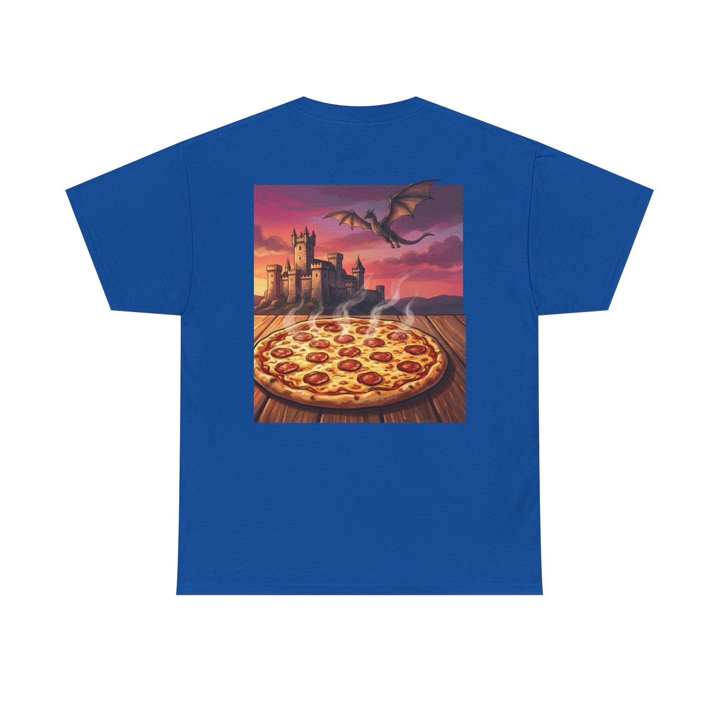 Fantasy Pizza Tee — Dragon Castle Pizza Graphic Shirt