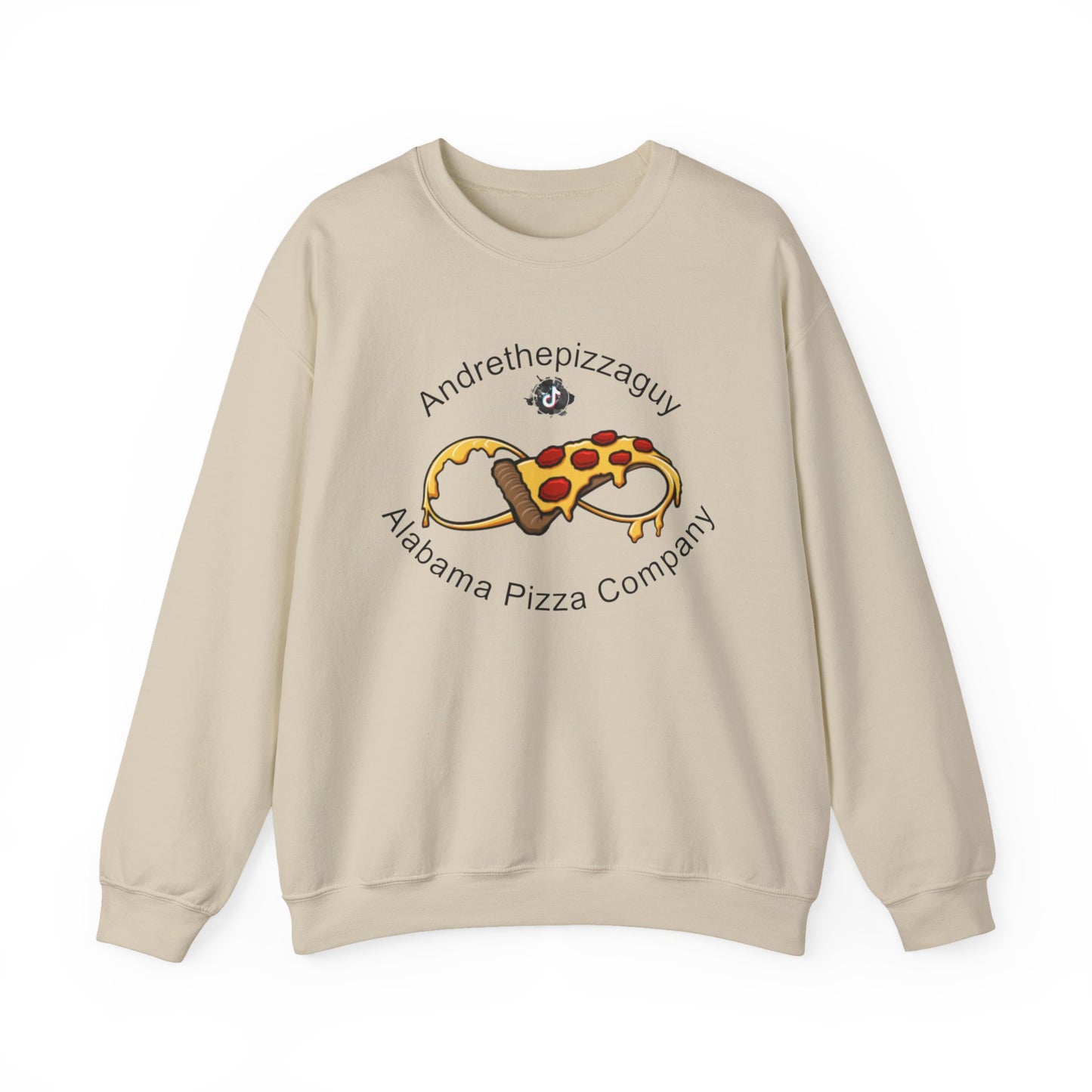Pizza Logo Crewneck Sweatshirt — "Andrethepizzaguy" Alabama Pizza Company