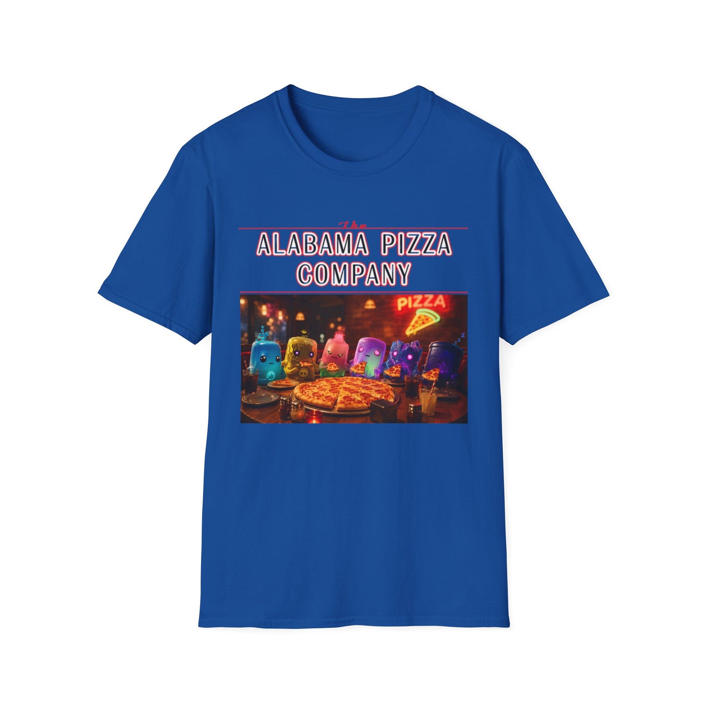 T-Shirt — "The Alabama Pizza Company" Neon Pizzeria Graphic Tee