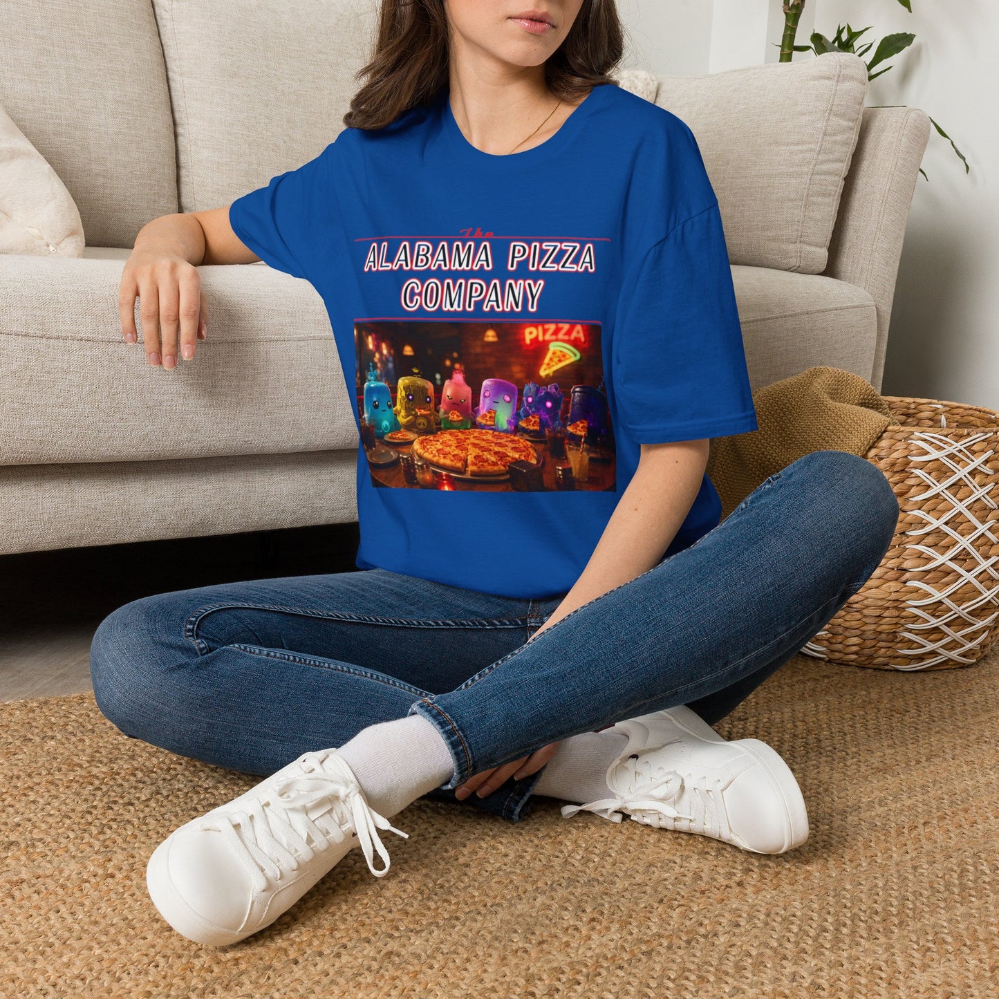 T-Shirt — "The Alabama Pizza Company" Neon Pizzeria Graphic Tee