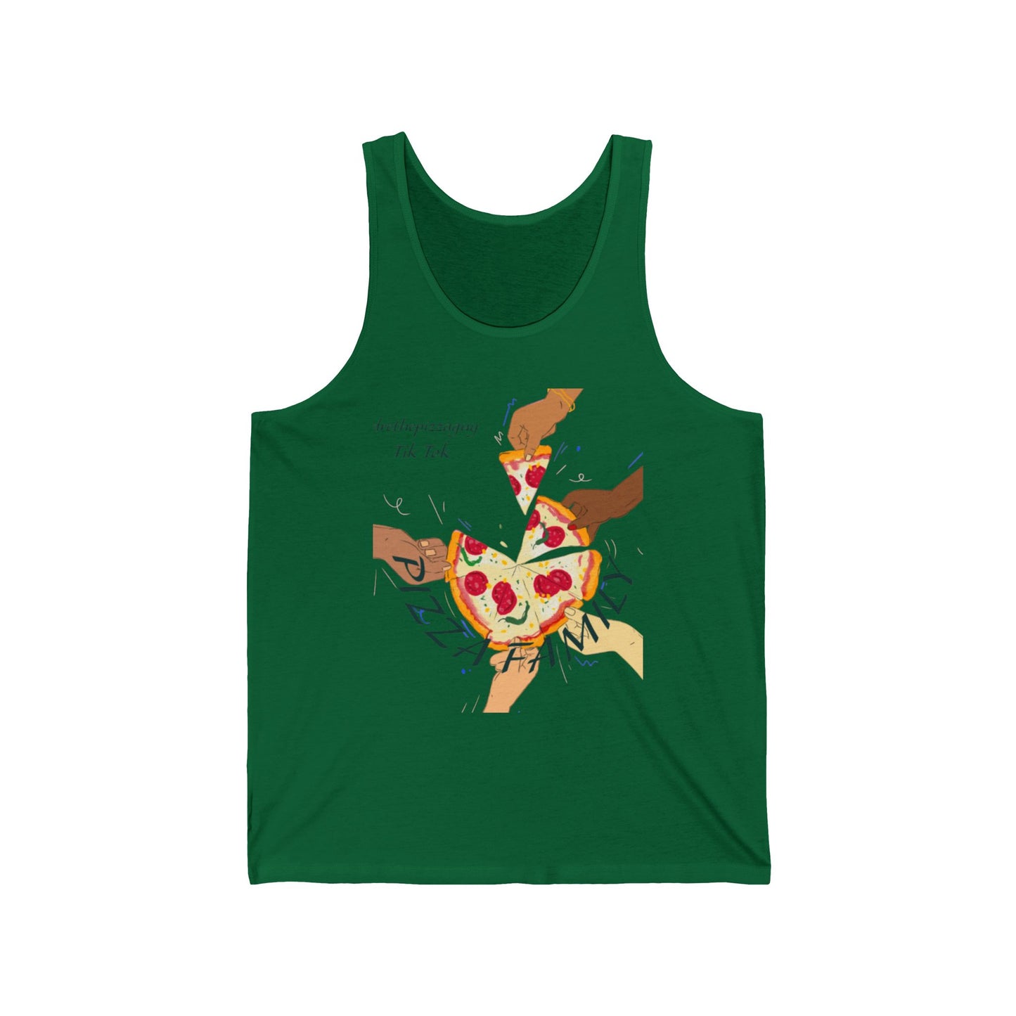 Pizza Family Tank Top — Retro Slice-Sharing Graphic