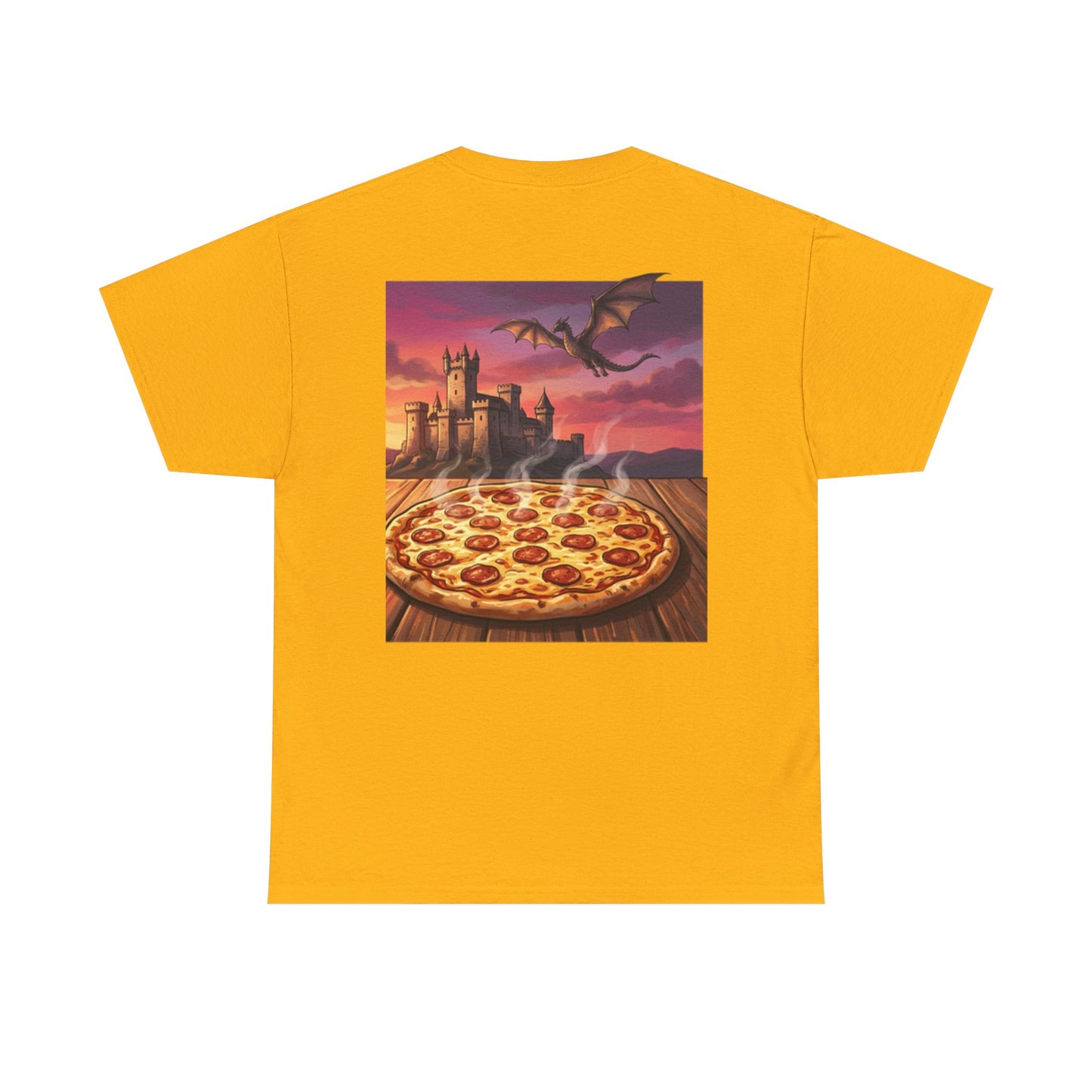 Fantasy Pizza Tee — Dragon Castle Pizza Graphic Shirt
