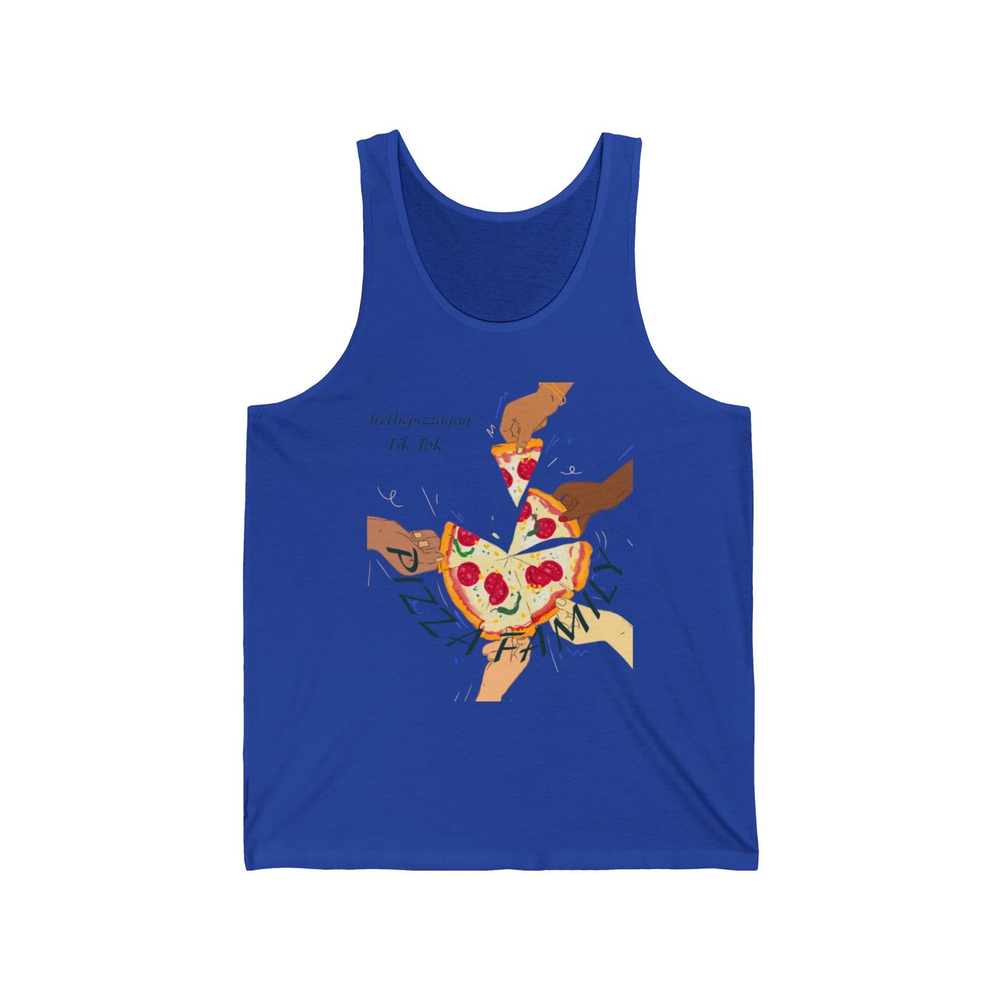 Pizza Family Tank Top — Retro Slice-Sharing Graphic