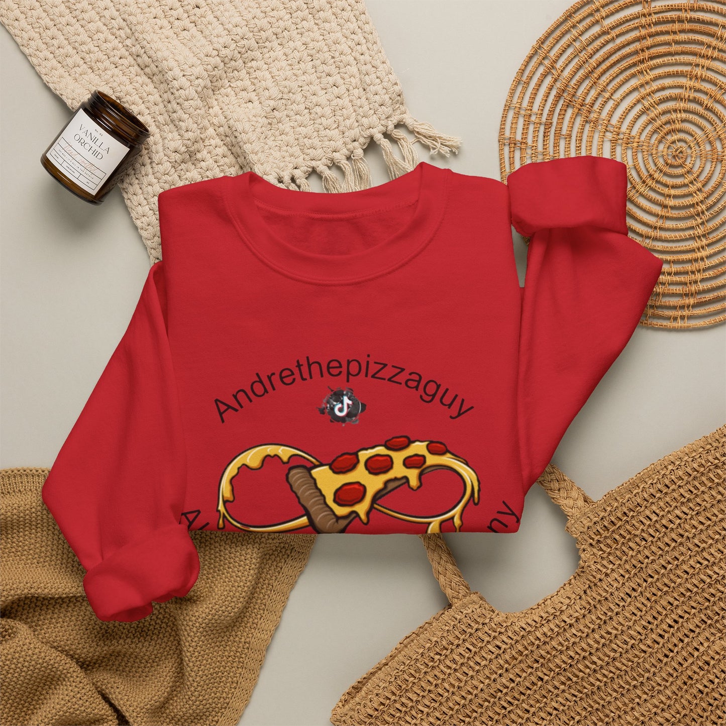 Pizza Logo Crewneck Sweatshirt — "Andrethepizzaguy" Alabama Pizza Company
