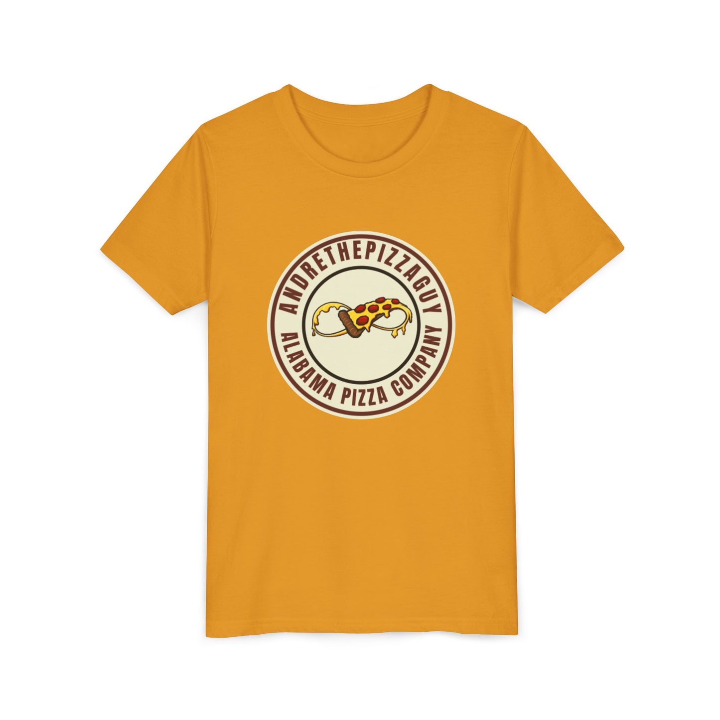 Youth T-Shirt — "AndreThePizzaGuy" Alabama Pizza Company Logo Tee