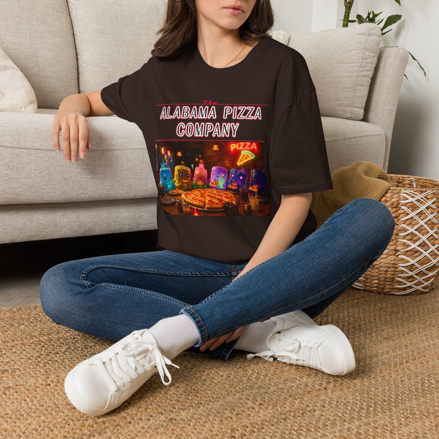 T-Shirt — "The Alabama Pizza Company" Neon Pizzeria Graphic Tee