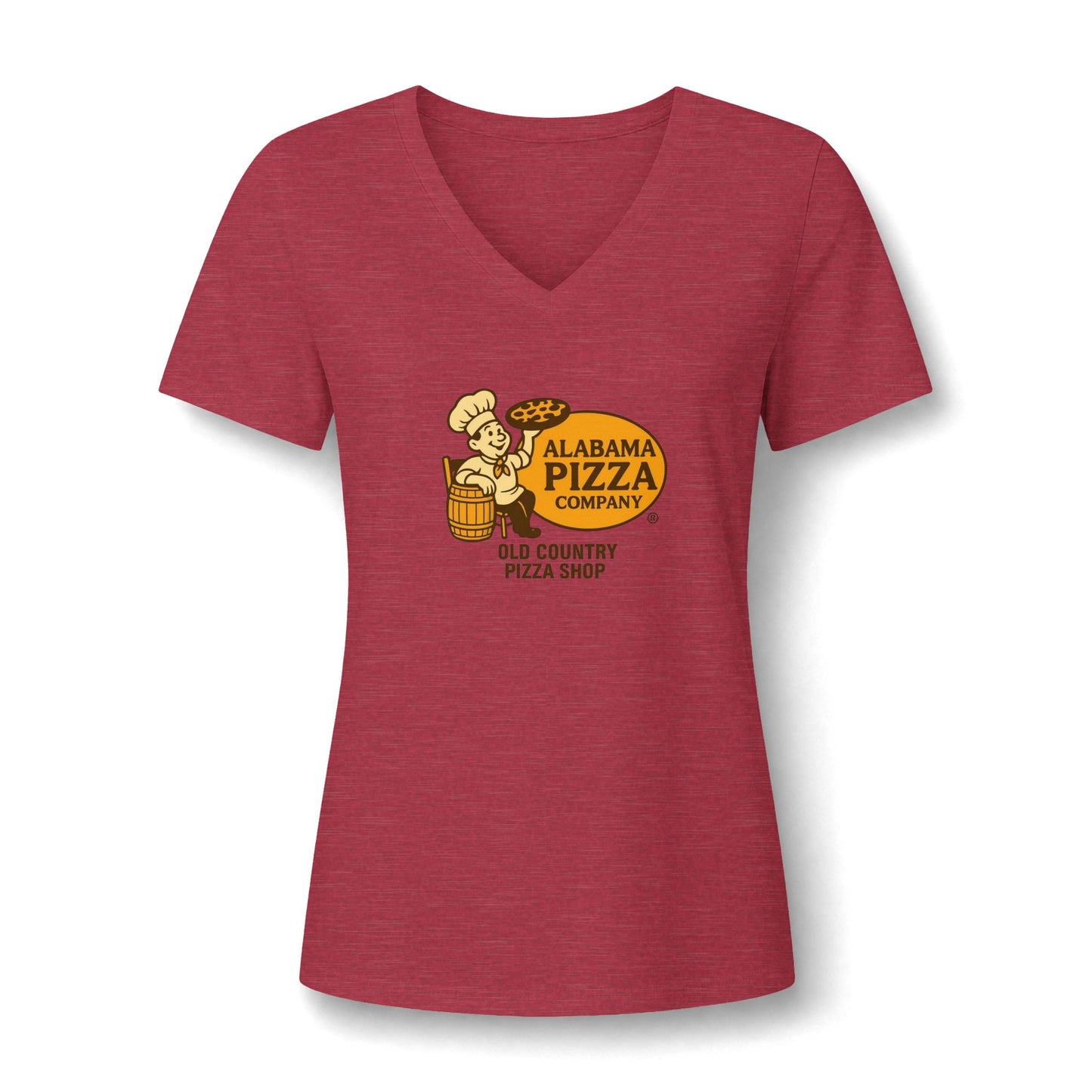 Alabama Pizza Company Vintage Logo V-Neck Tee — Old Country Pizza Shop