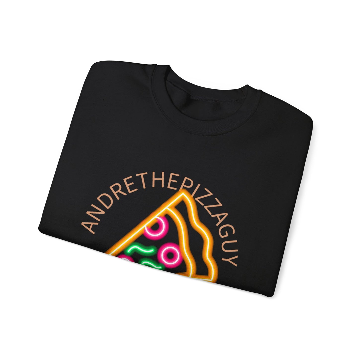 Pizza Slice Crewneck Sweatshirt — "andrethepizzaguy" TikTok Graphic