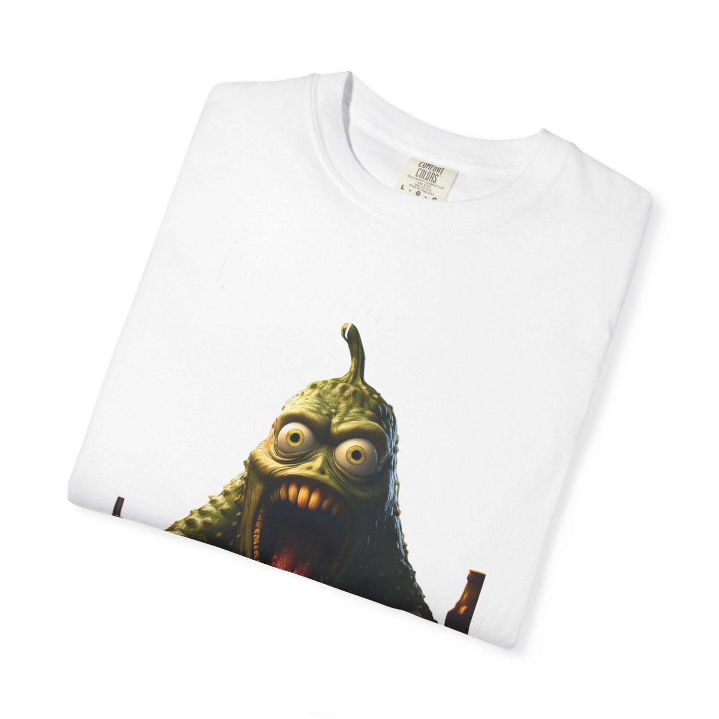 Monster Eating Pizza T-Shirt — Funny Creepy Pizza Lover Tee