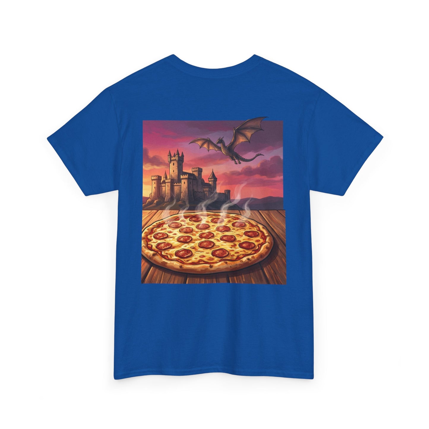 Fantasy Pizza Tee — Dragon Castle Pizza Graphic Shirt
