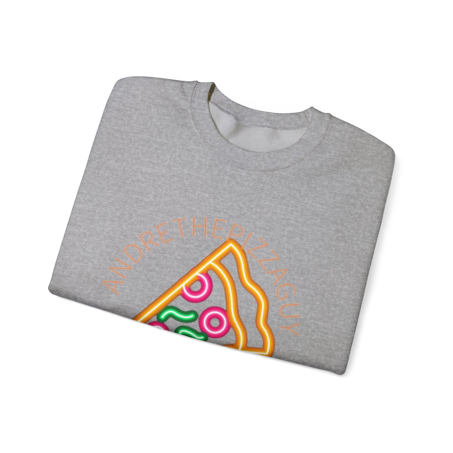Pizza Slice Crewneck Sweatshirt — "andrethepizzaguy" TikTok Graphic