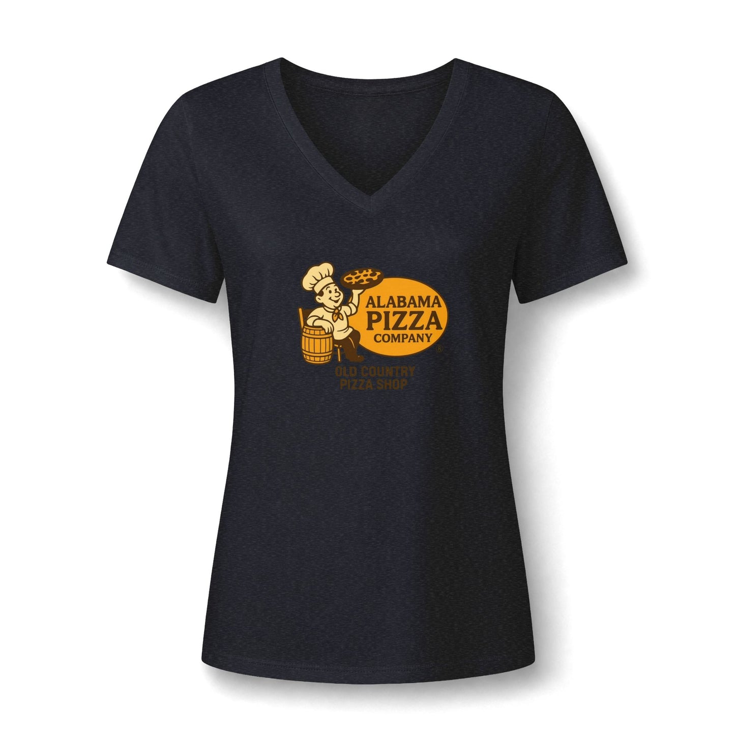 Alabama Pizza Company Vintage Logo V-Neck Tee — Old Country Pizza Shop