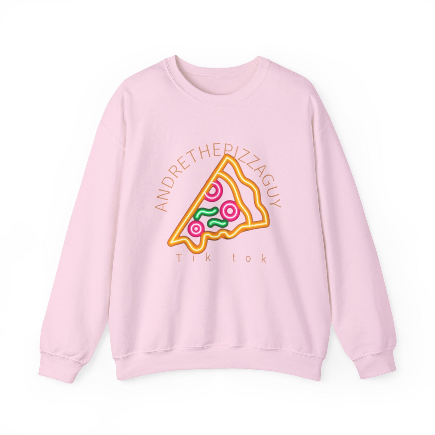 Pizza Slice Crewneck Sweatshirt — "andrethepizzaguy" TikTok Graphic