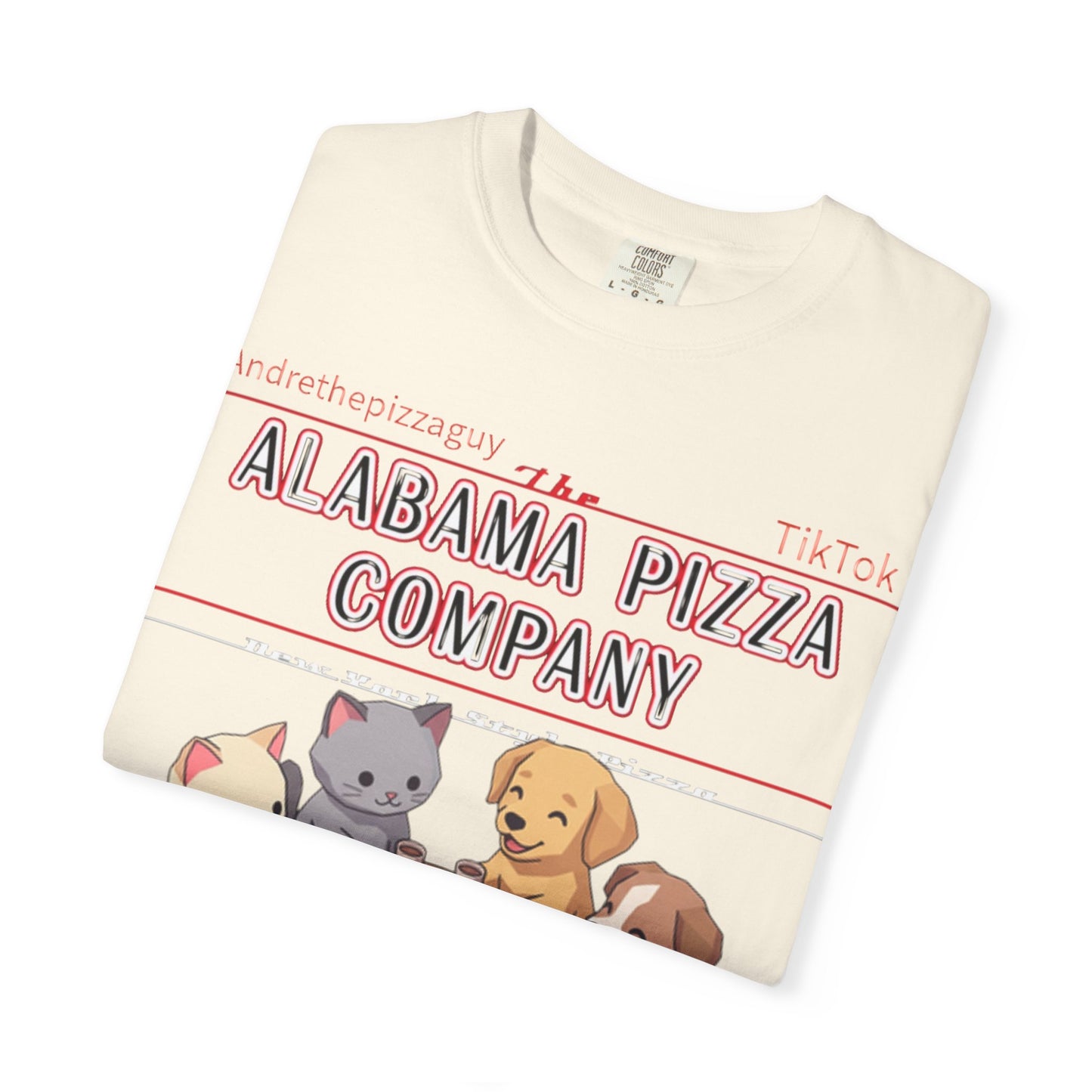 Alabama Pizza Company T-Shirt — Cute Dogs Sharing Pizza Graphic Tee