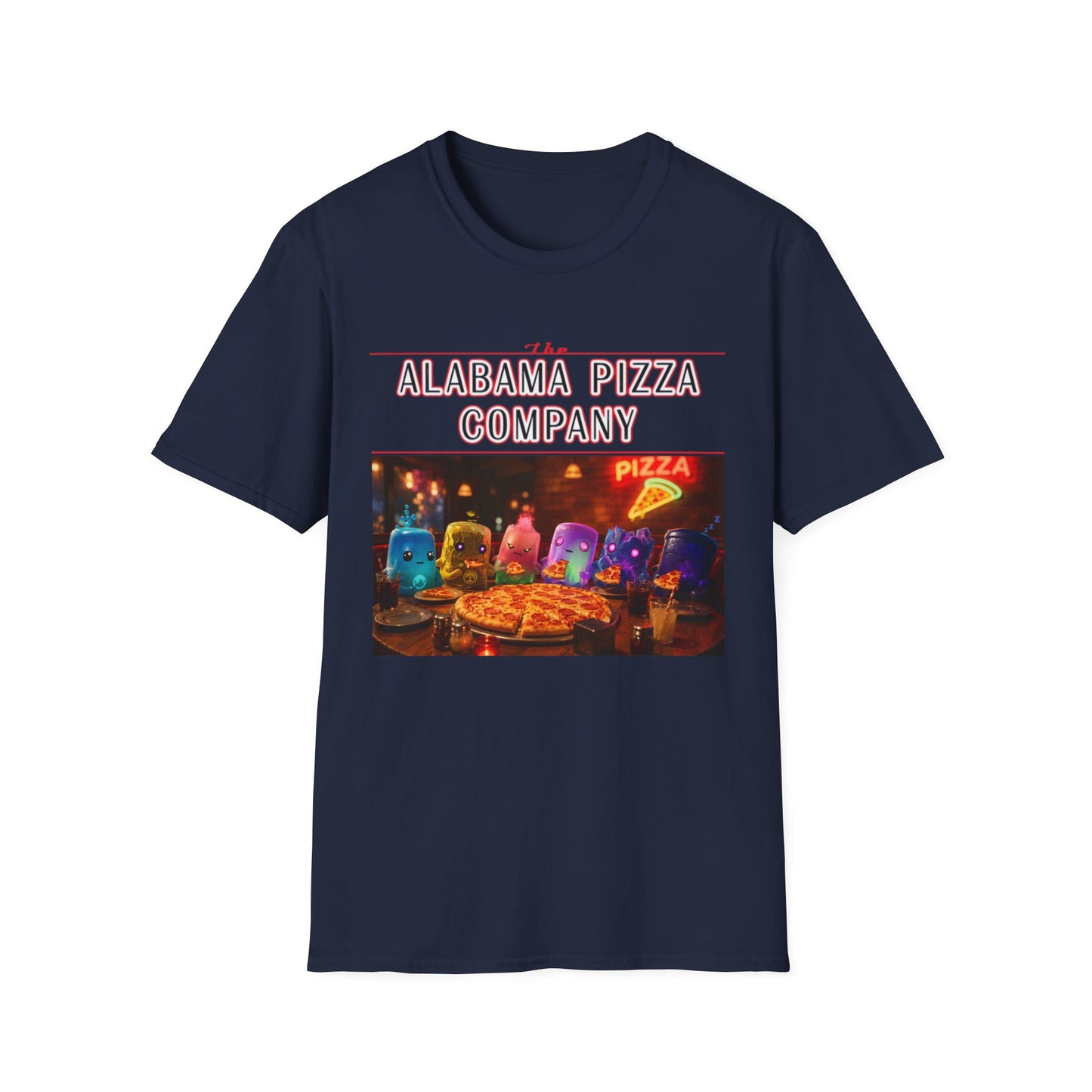 T-Shirt — "The Alabama Pizza Company" Neon Pizzeria Graphic Tee