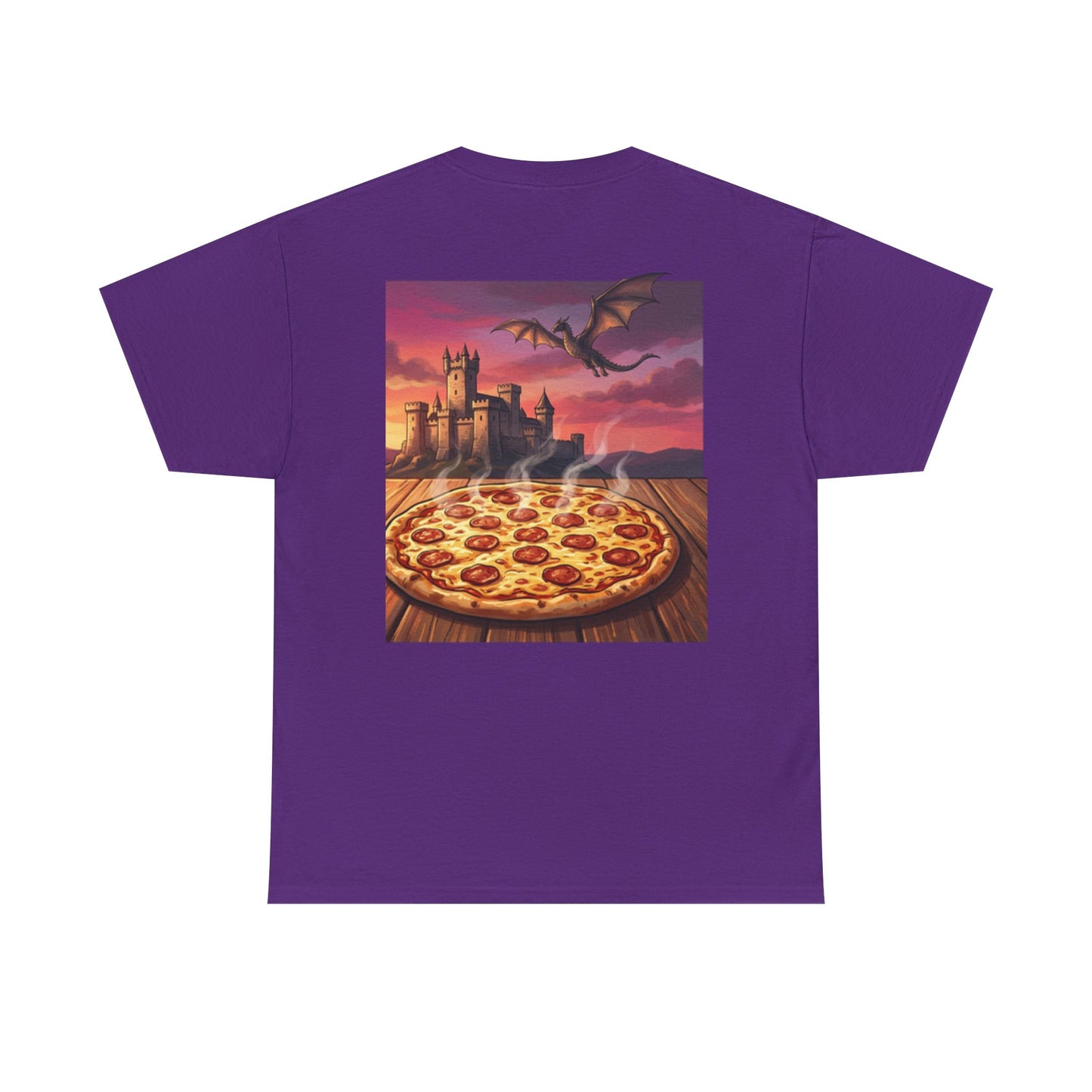 Fantasy Pizza Tee — Dragon Castle Pizza Graphic Shirt